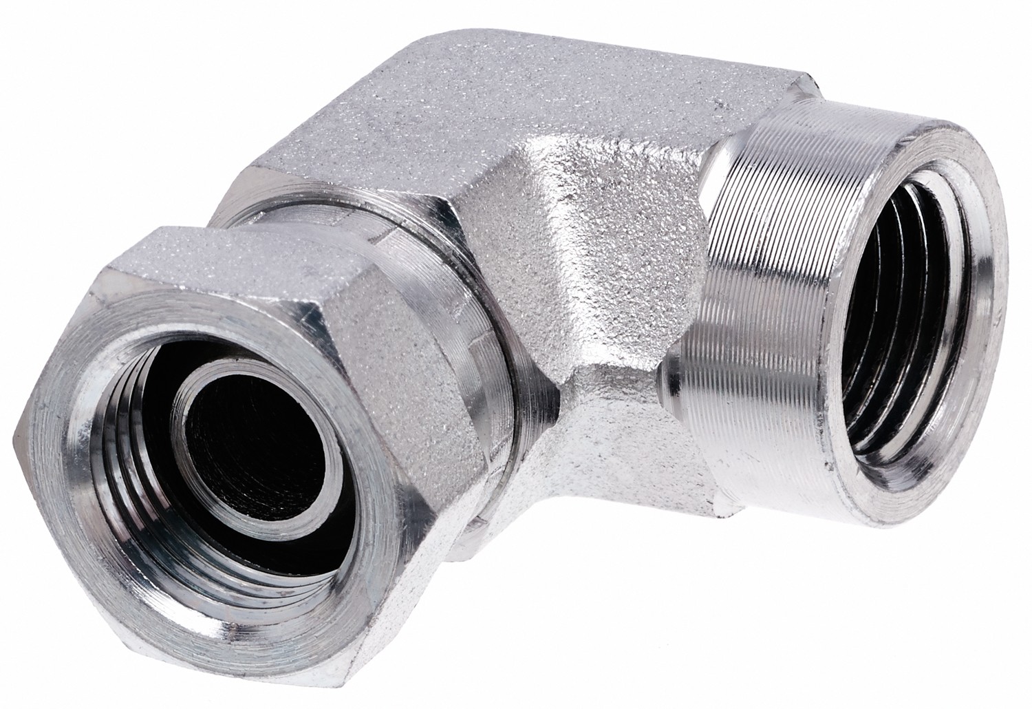 Gates G601640808 Female Pipe NPTF to Female Pipe Swivel NPSM - 90 (SAE to SAE)