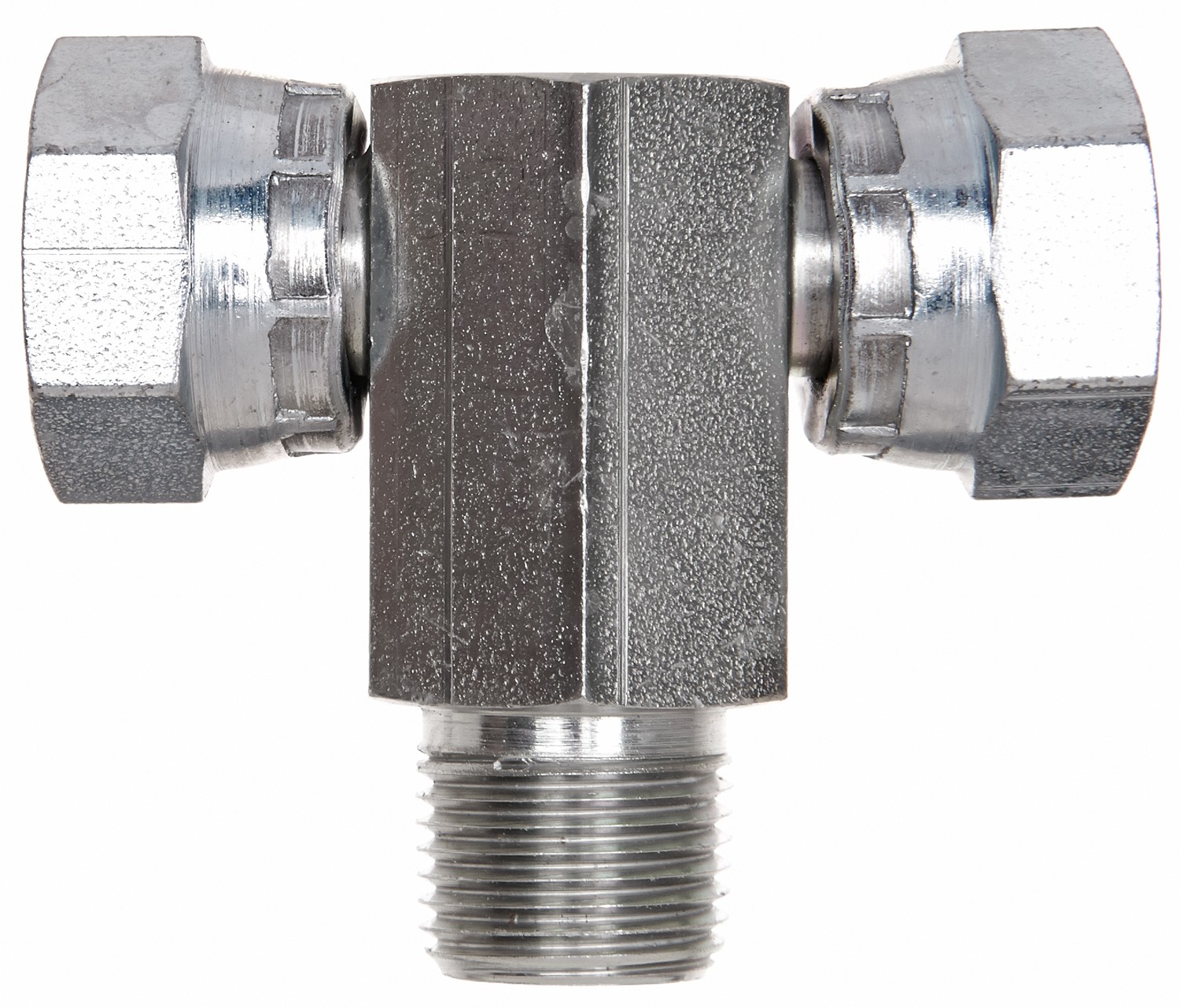 Gates G601860808 Female Pipe Swivel NPSM on Run to Male Pipe NPTF - Tee (SAE to SAE) - Image 2