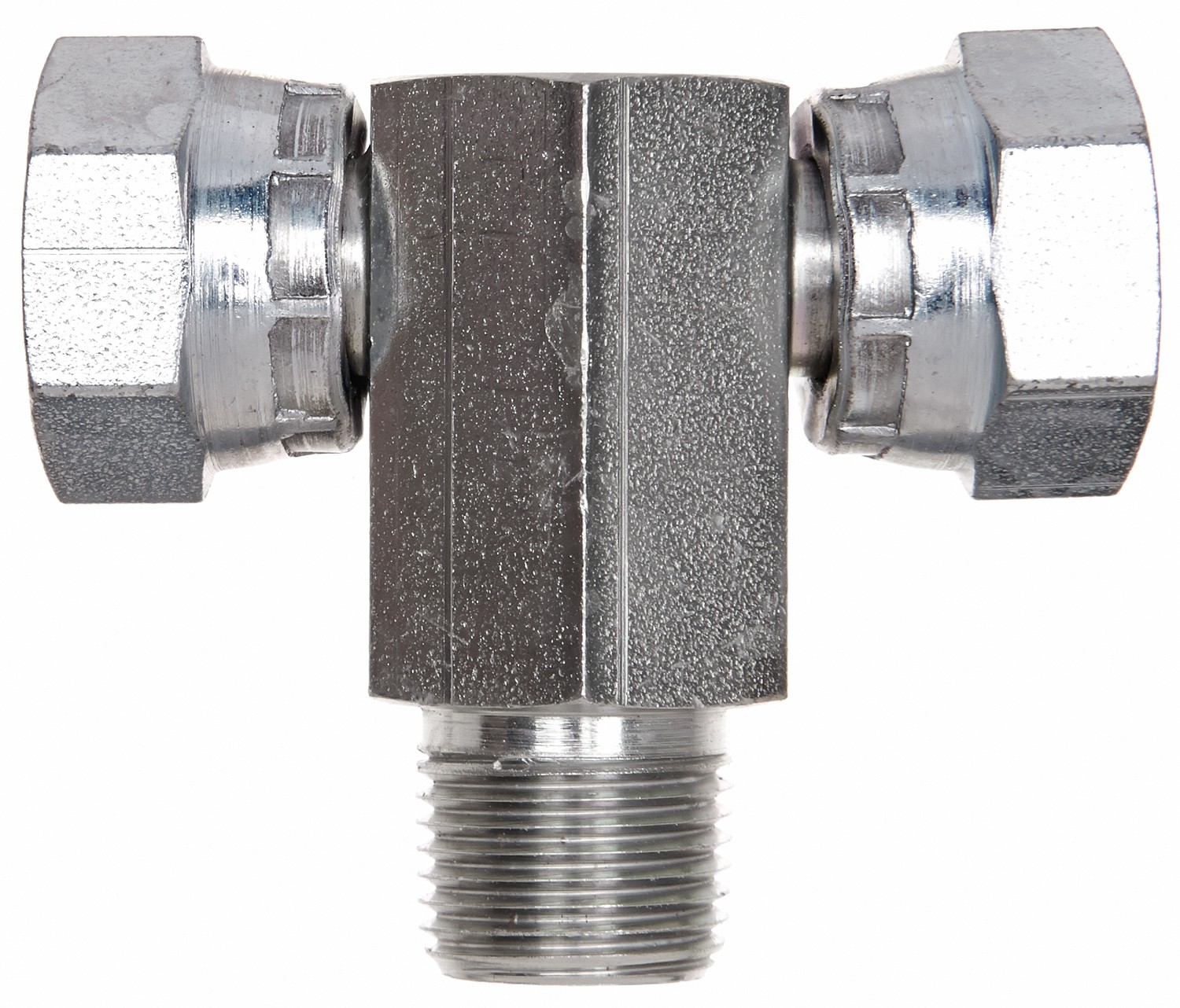 Gates G601861212 Female Pipe Swivel NPSM on Run to Male Pipe NPTF - Tee (SAE to SAE)