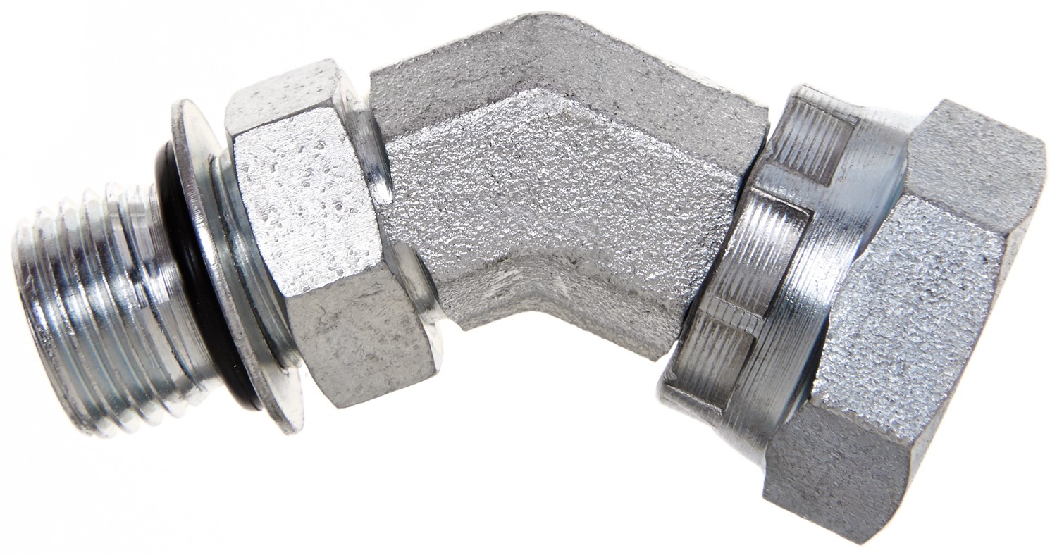 Gates G602871012 Male O-Ring Boss to Female Pipe Swivel NPSM - 45 (SAE to SAE)