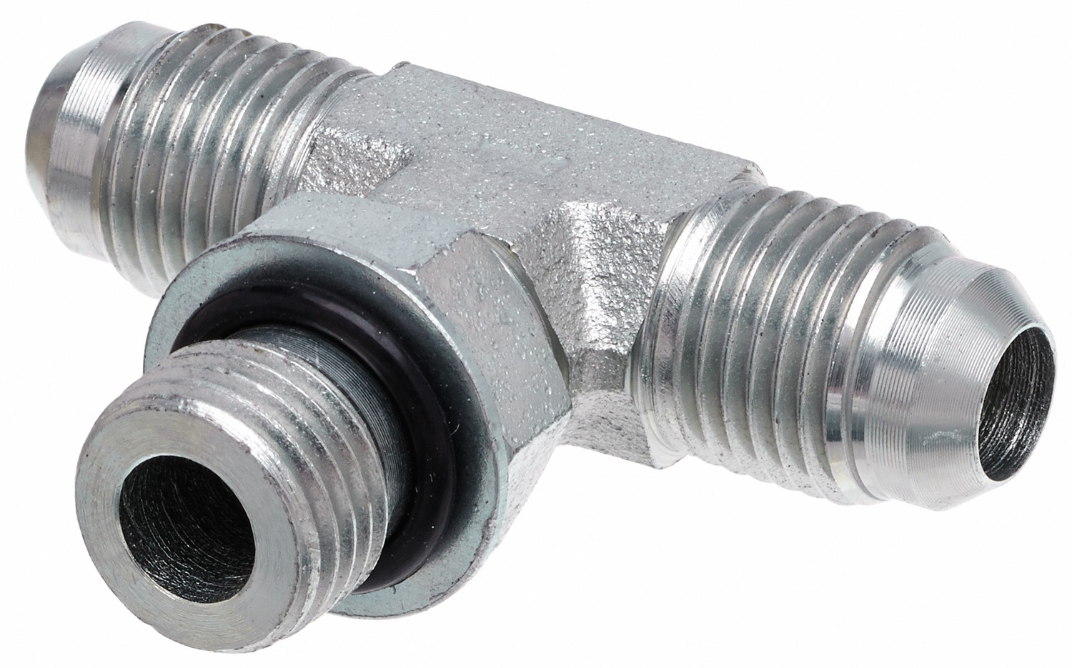 Gates G603500606 Male JIC 37 Flare on Run to Male O-Ring Boss - Tee (SAE to SAE)