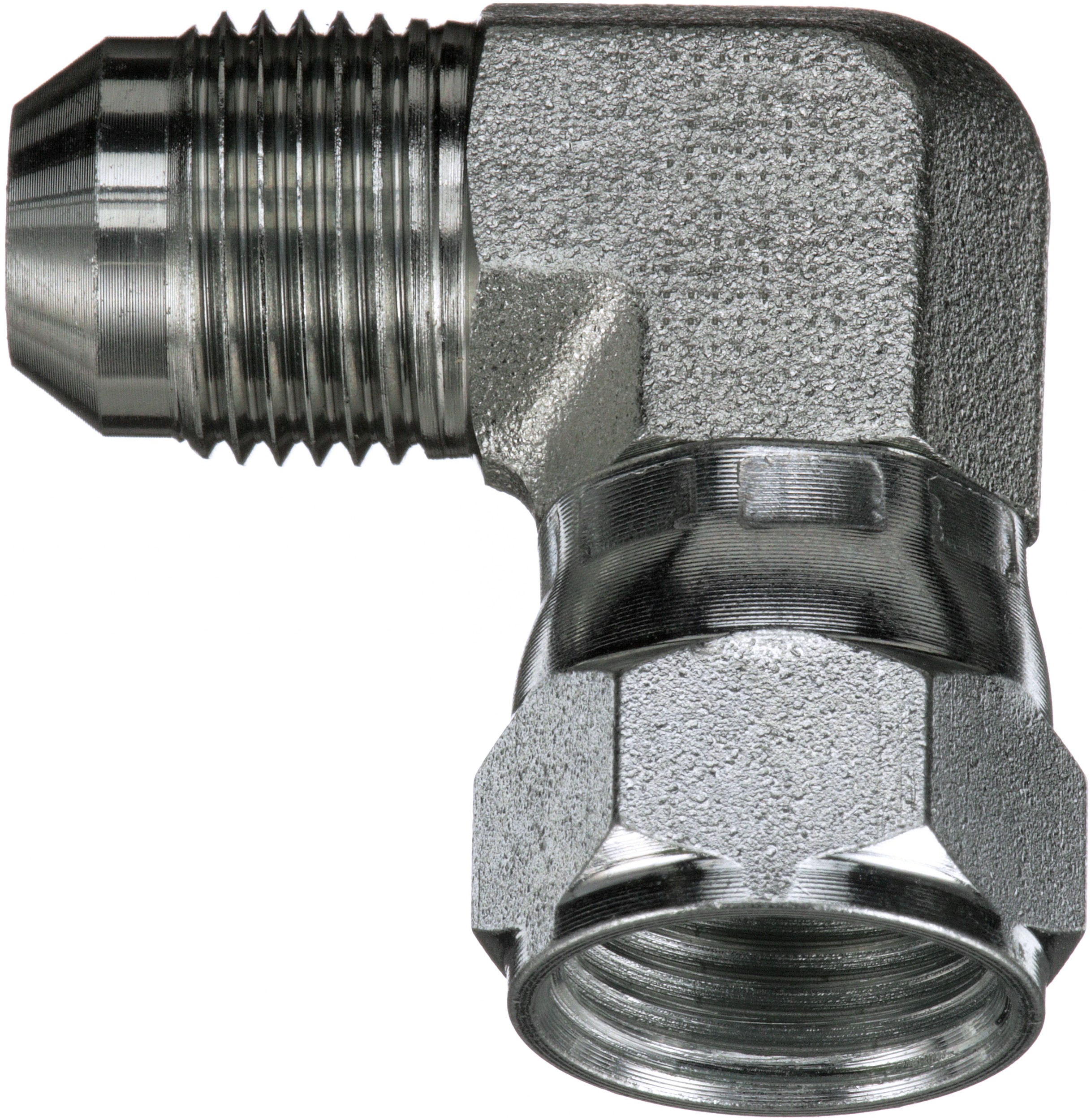 Gates G604220606 Male JIC 37 Flare to Female JIC 37 Flare Swivel - 90 (SAE to SAE) - Image 2