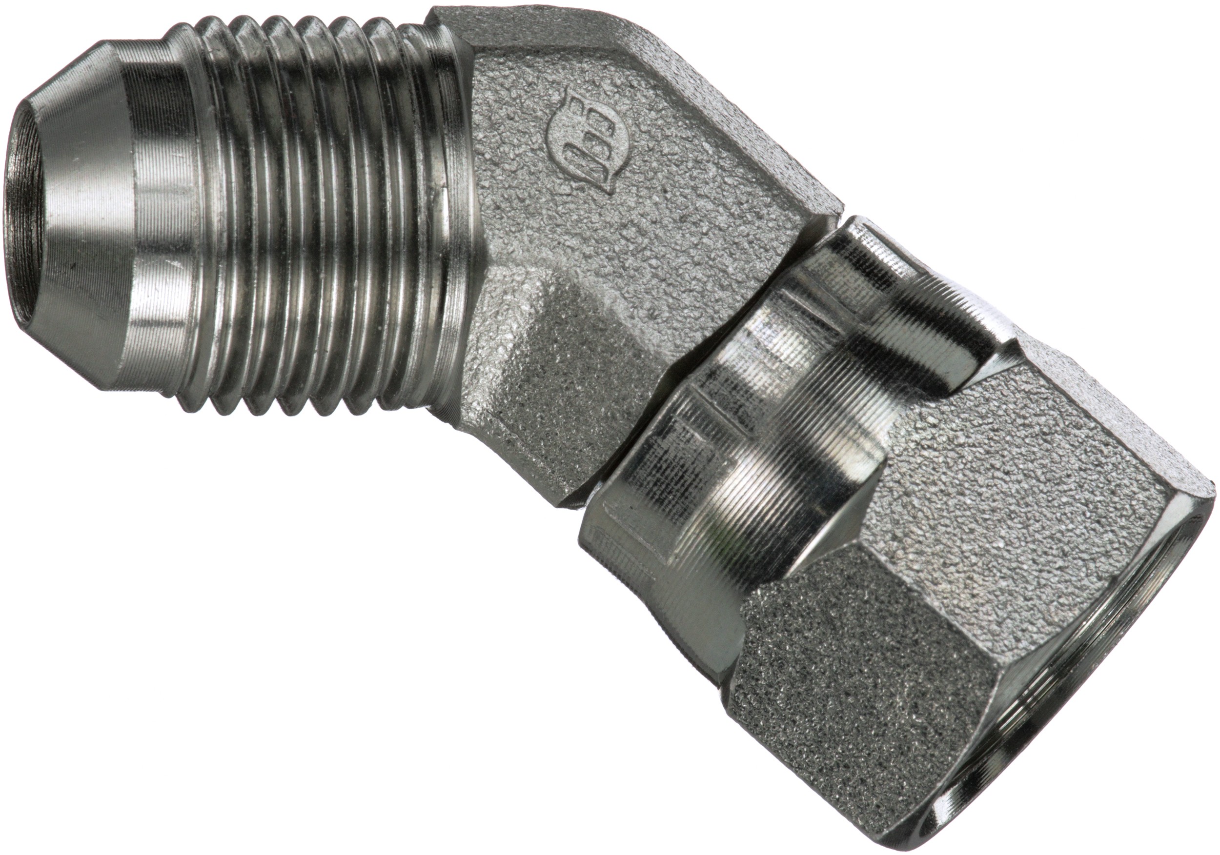 Gates G60424-0808 Male JIC 37 Flare to Female JIC 37 Flare Swivel - 45 (SAE to SAE)
