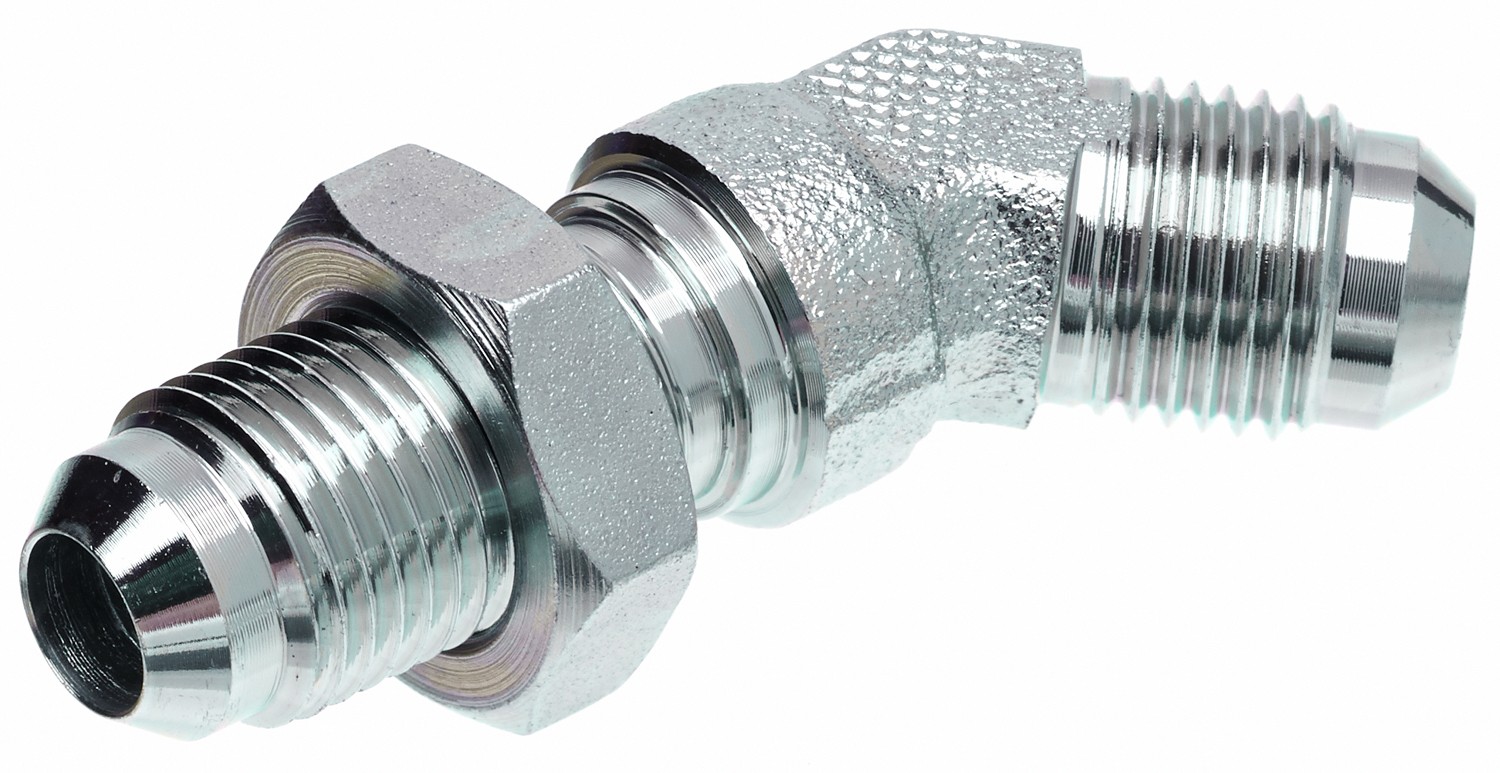 Gates G604460606 Male JIC 37 Flare to Male JIC 37 Flare Bulkhead - 45 (SAE to SAE)