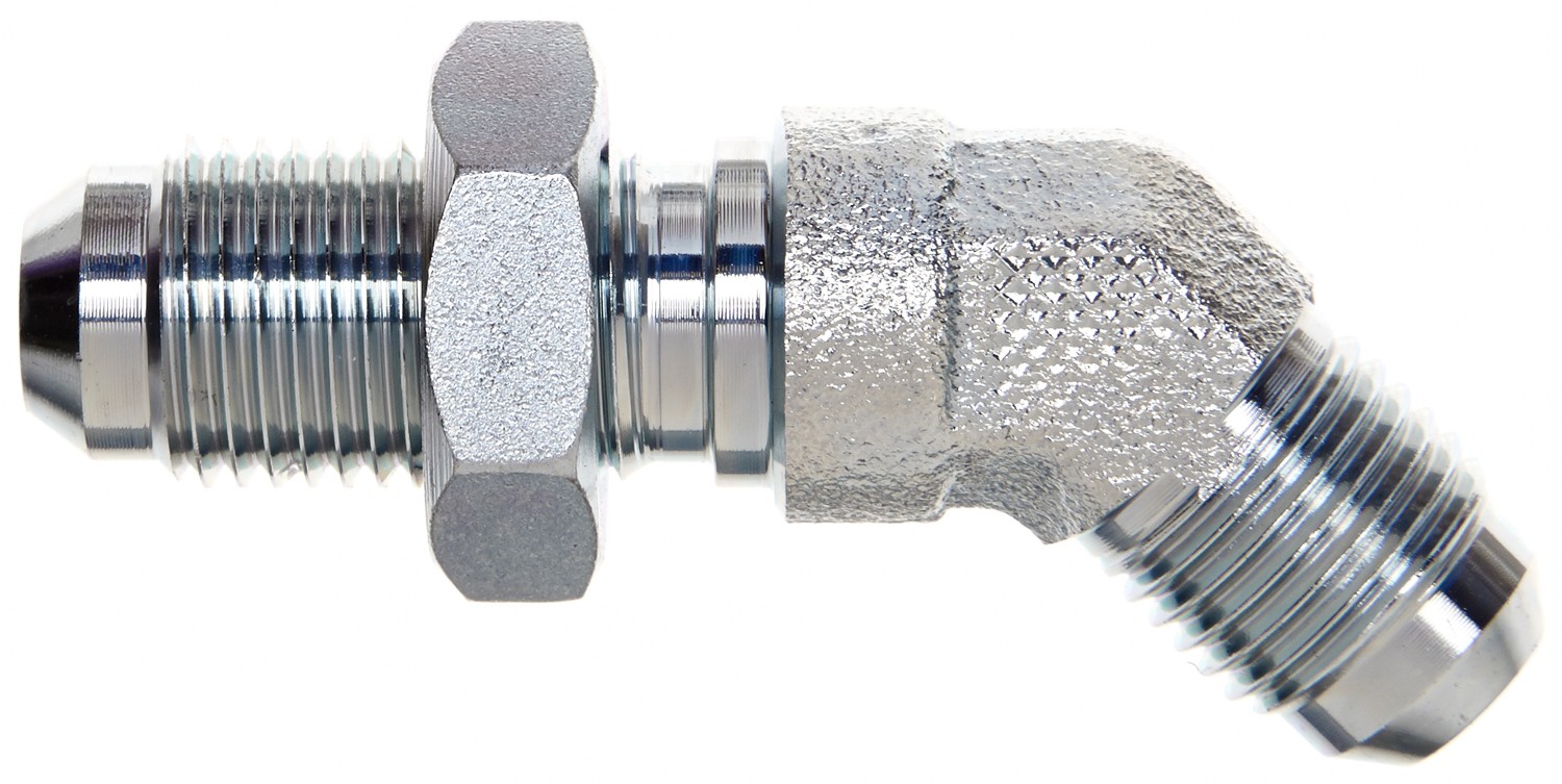 Gates G604460606 Male JIC 37 Flare to Male JIC 37 Flare Bulkhead - 45 (SAE to SAE) - Image 2
