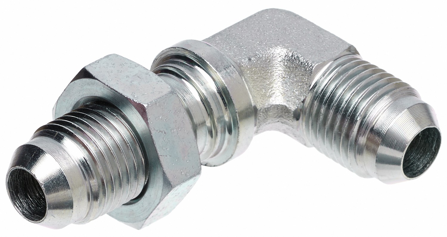 Gates G604470606 Male JIC 37 Flare to Male JIC 37 Flare Bulkhead - 90 (SAE to SAE) - Image 2