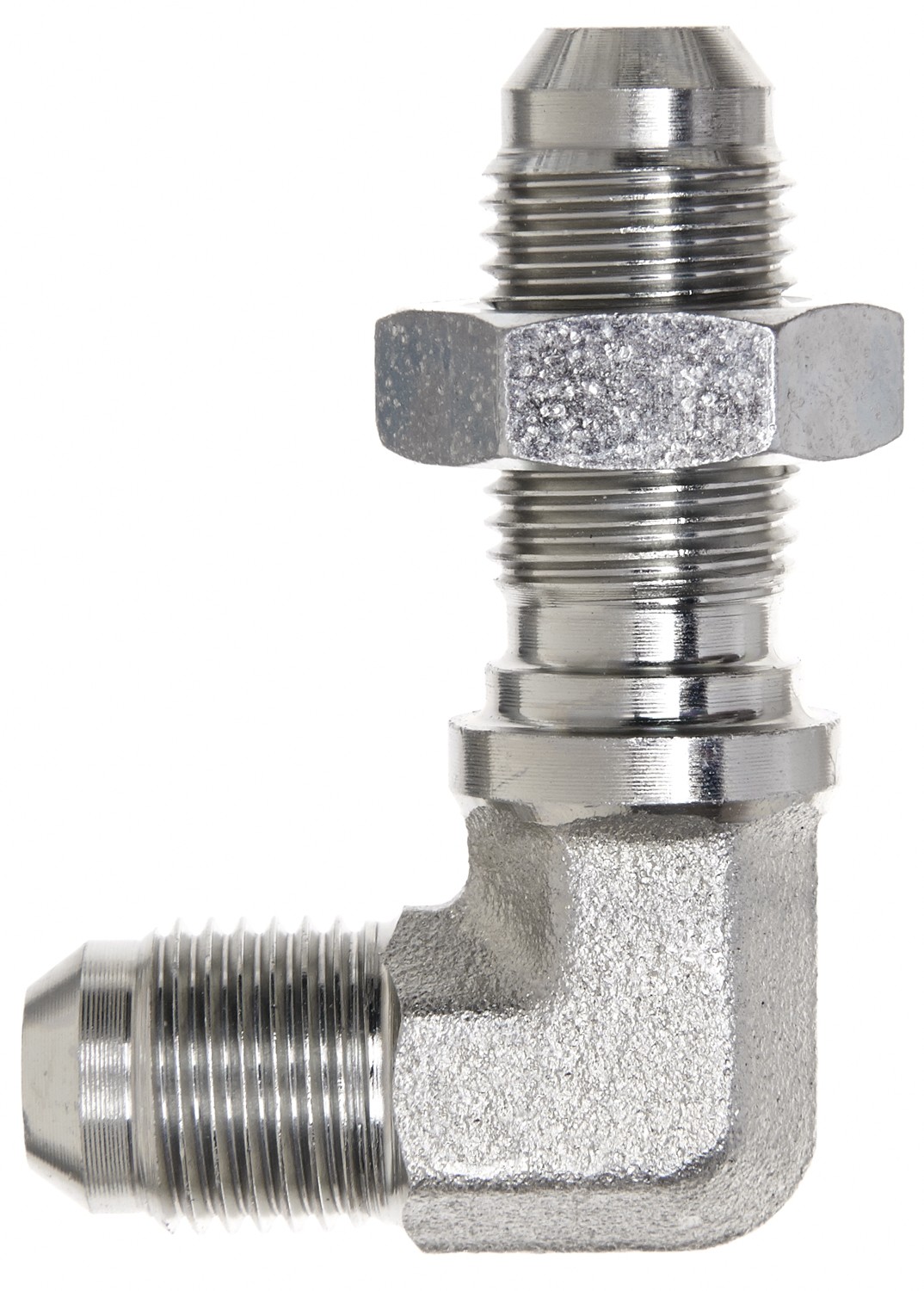 Gates G604470606 Male JIC 37 Flare to Male JIC 37 Flare Bulkhead - 90 (SAE to SAE)