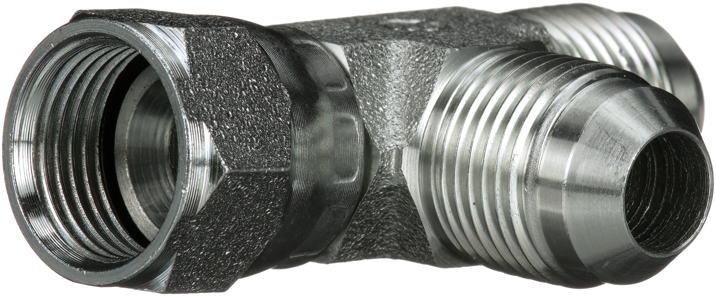 Gates G604730606 Male JIC 37 Flare to Female JIC 37 Flare Swivel to Male JIC 37 Flare - Tee