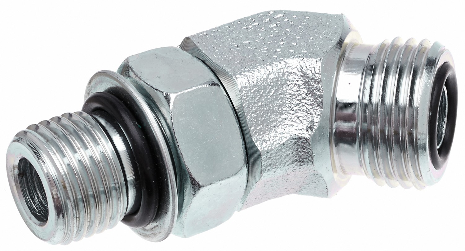 Gates G608051010 Male Flat-Face O-Ring to Male O-Ring Boss - 45 (SAE to SAE) - Image 2