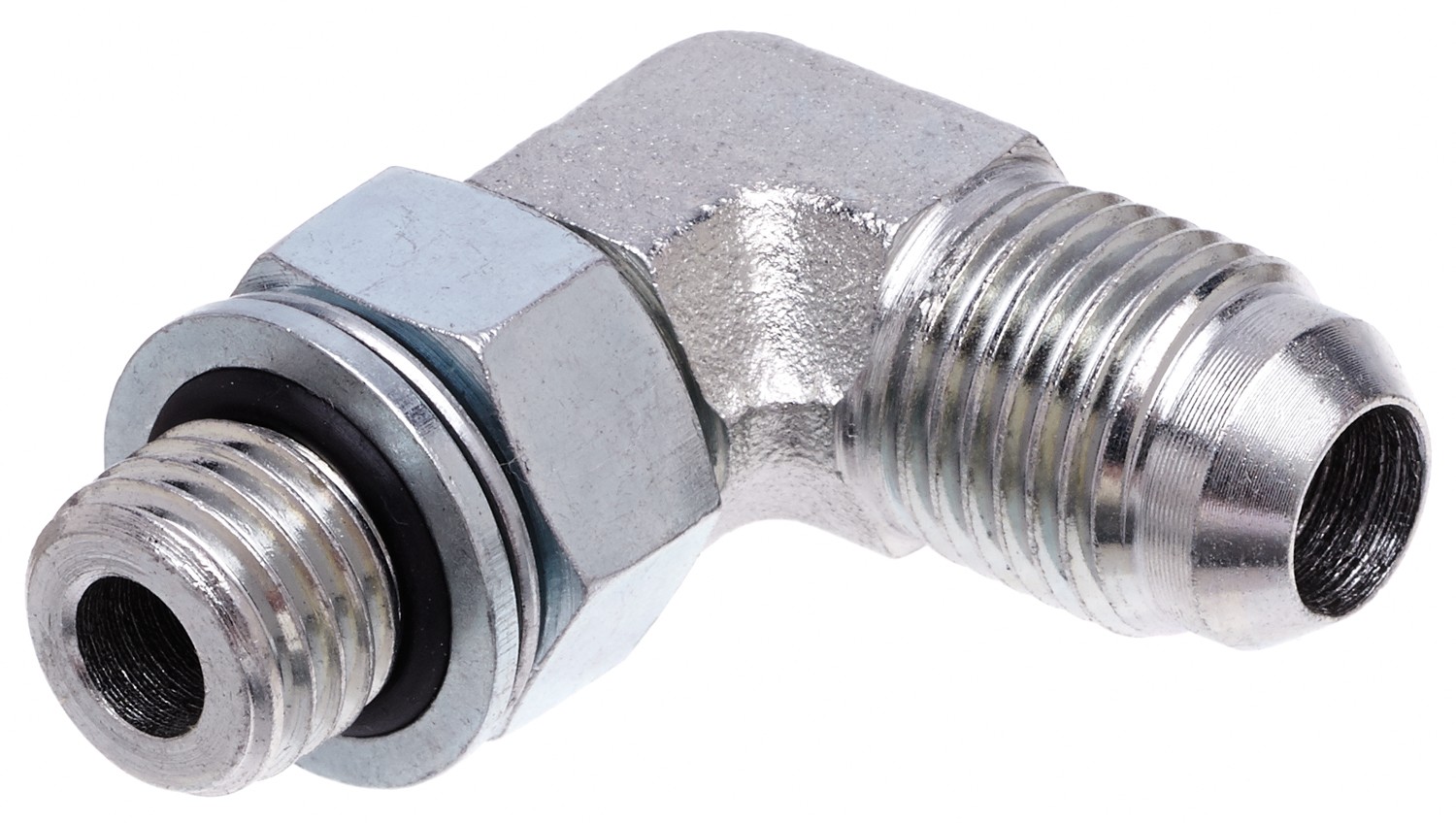 Gates G63160-3316 Male Metric with O-Ring to Male JIC 37 Flare - 90 (Metric Conversion)