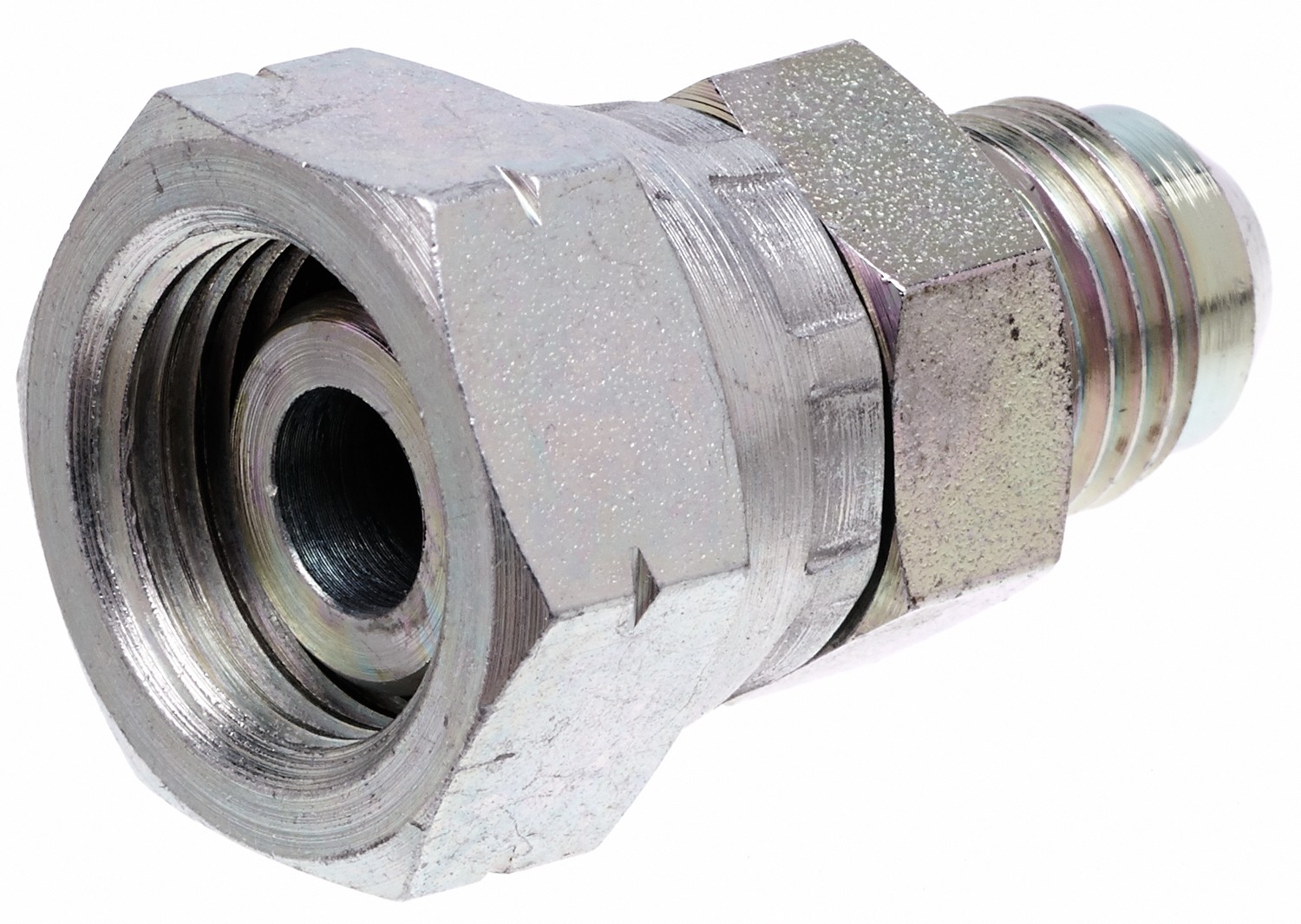 Gates G63450-1006 Female DIN 24 Cone Swivel-Light Series to Male JIC 37 Flare (Metric Conversion)