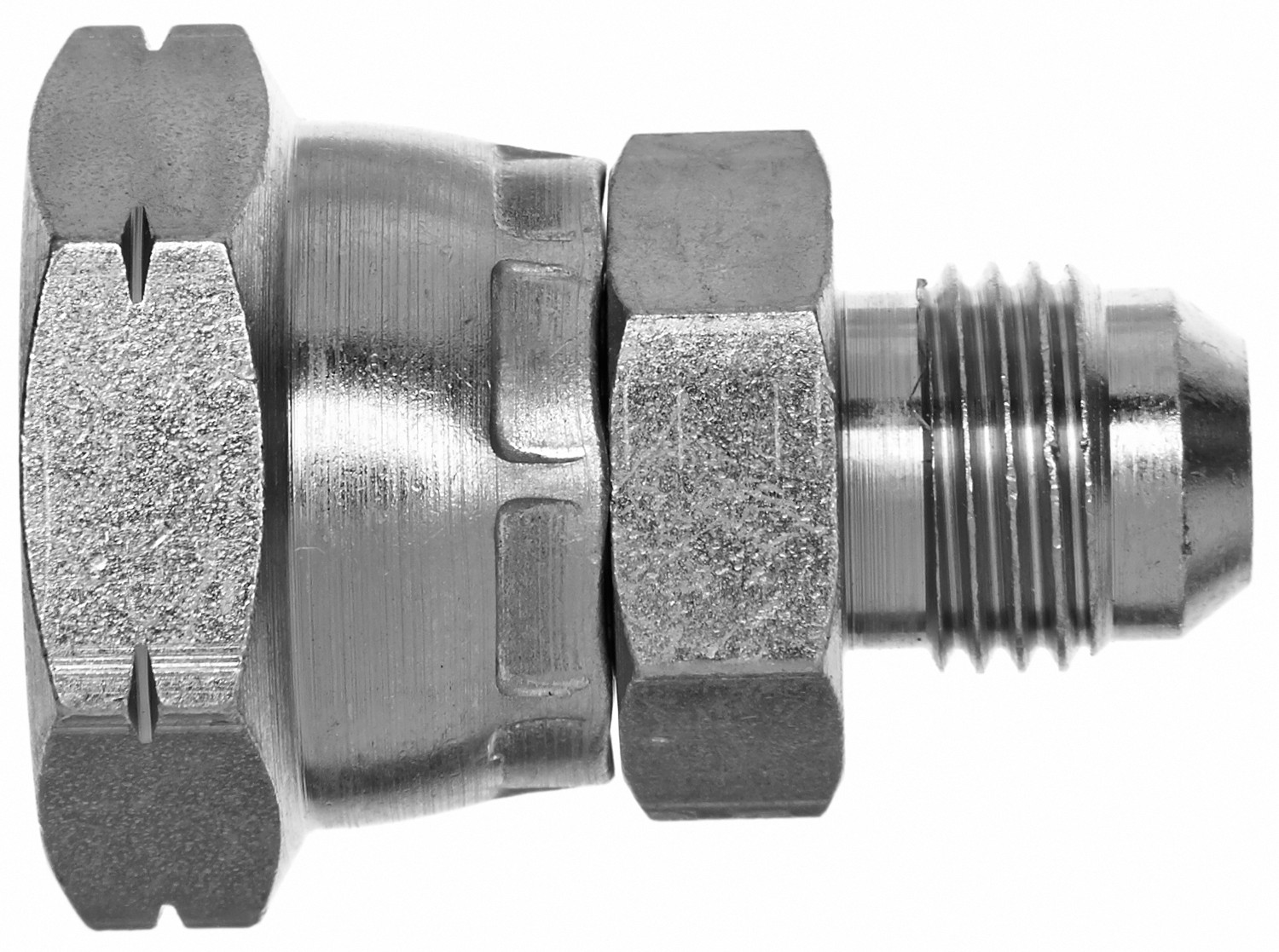 Gates G63750-1210 Female DIN 24 Cone Swivel-Heavy Series to Male JIC 37 Flare (Metric Conversion)