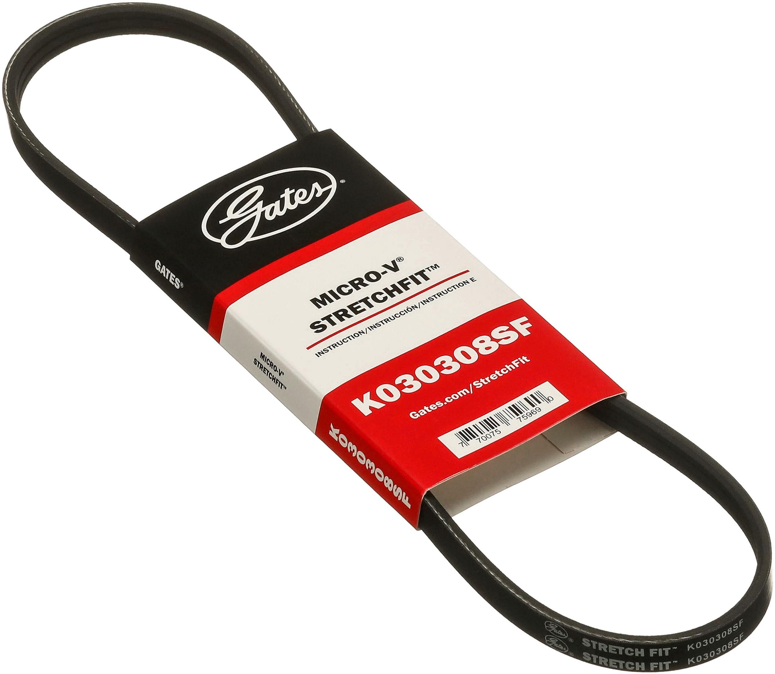 Gates K030308SF Stretch Fit Micro-V Serpentine Drive Belt