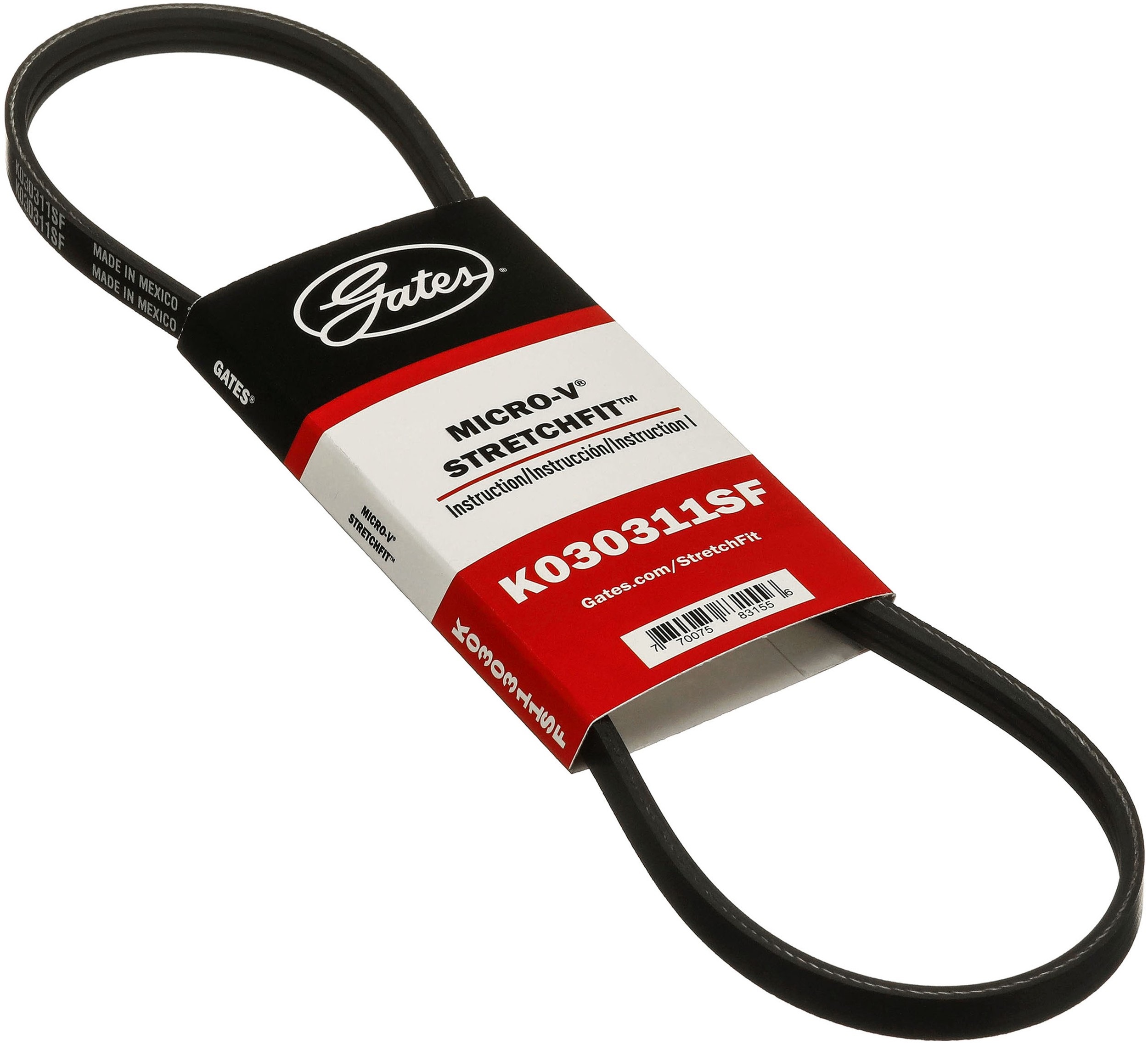 Gates K030311SF Stretch Fit Micro-V Serpentine Drive Belt