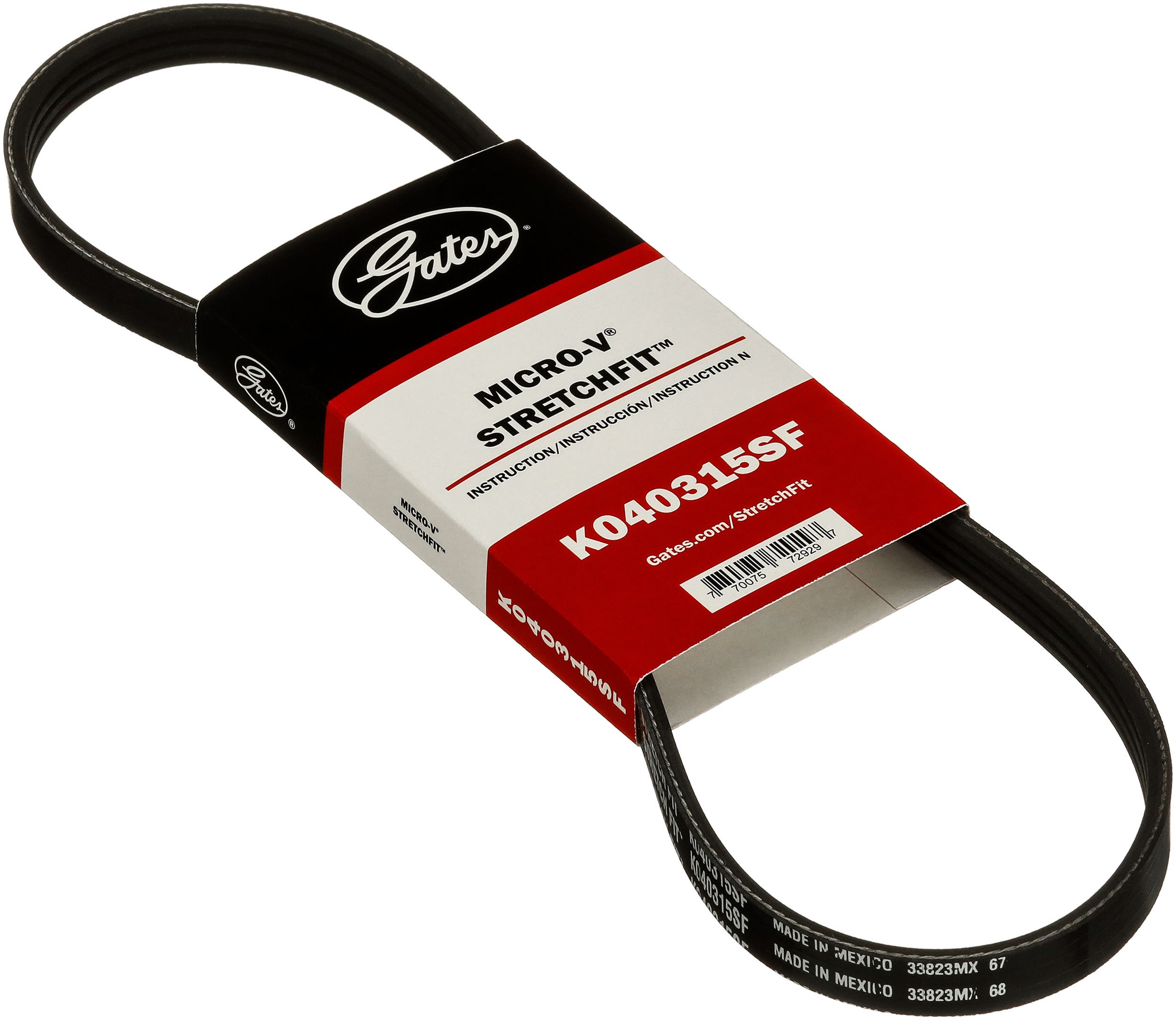 Gates K040315SF Stretch Fit Micro-V Serpentine Drive Belt