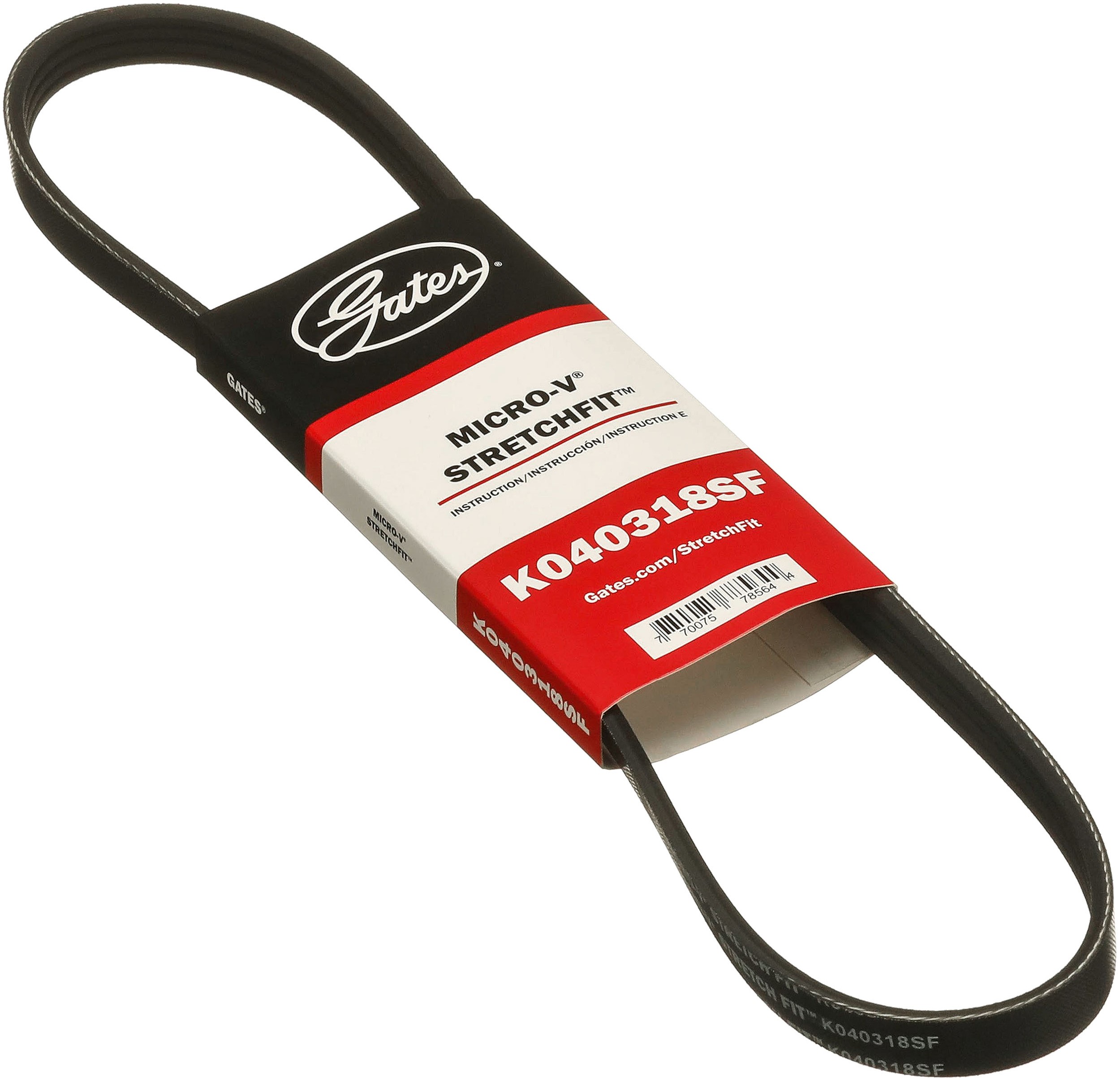 Gates K040318SF Stretch Fit Micro-V Serpentine Drive Belt