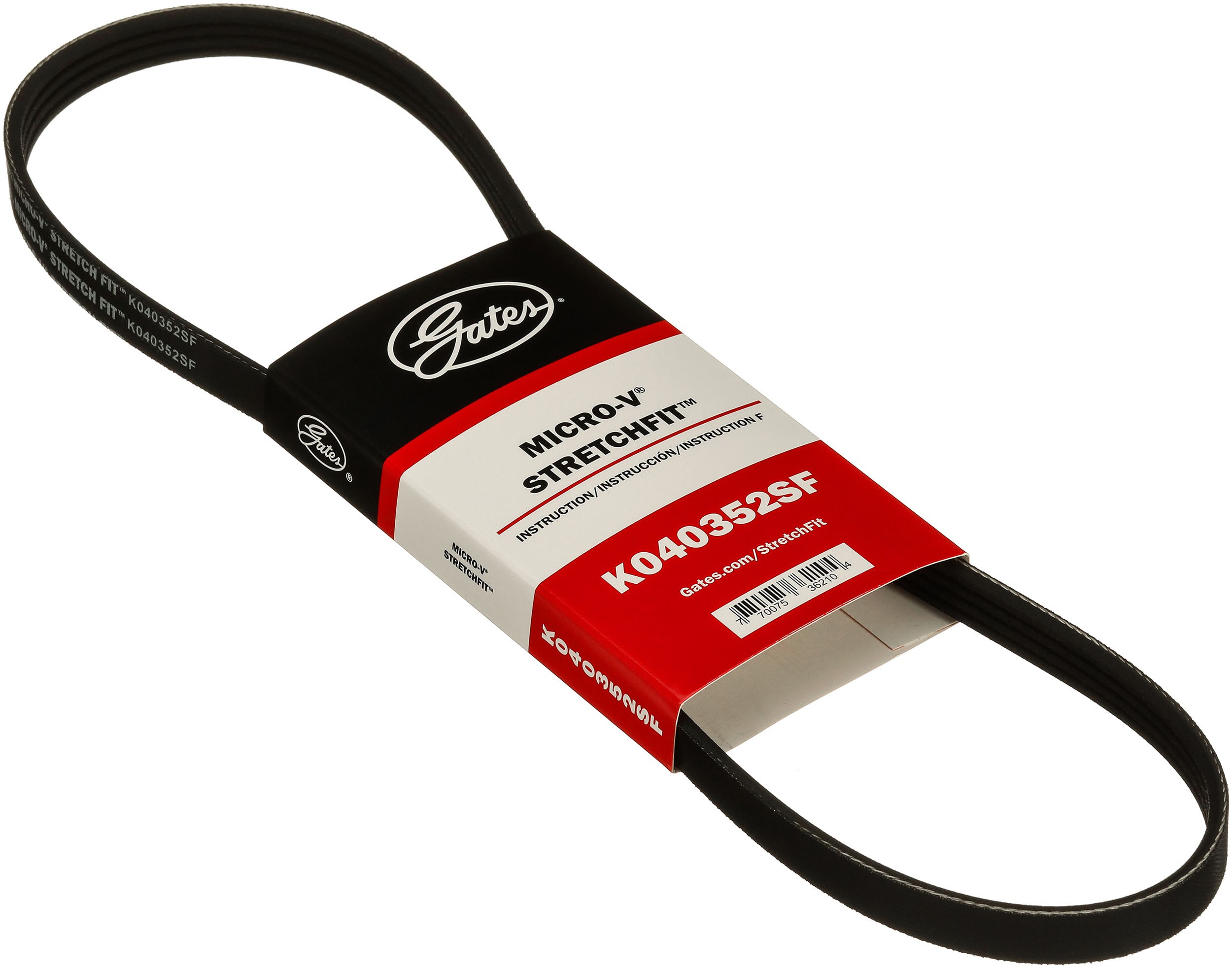 Gates K040352SF Stretch Fit Micro-V Serpentine Drive Belt