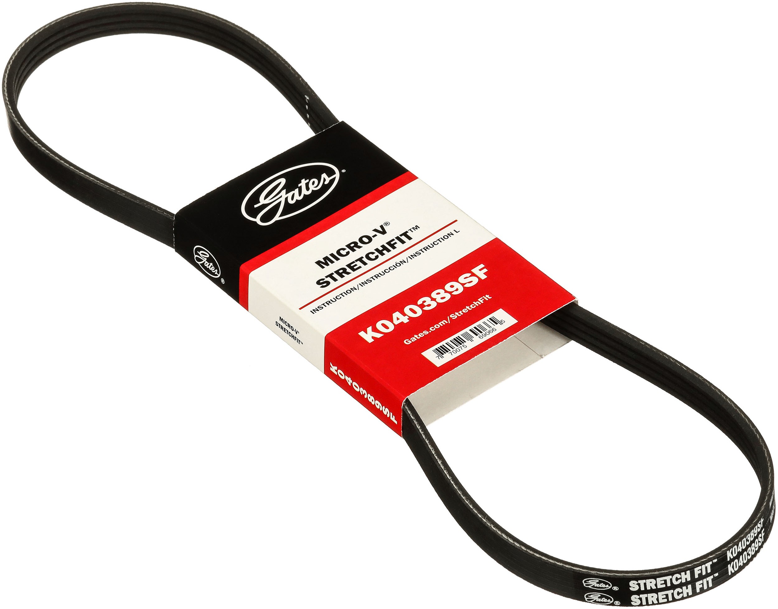 Gates K040389SF Stretch Fit Micro-V Serpentine Drive Belt