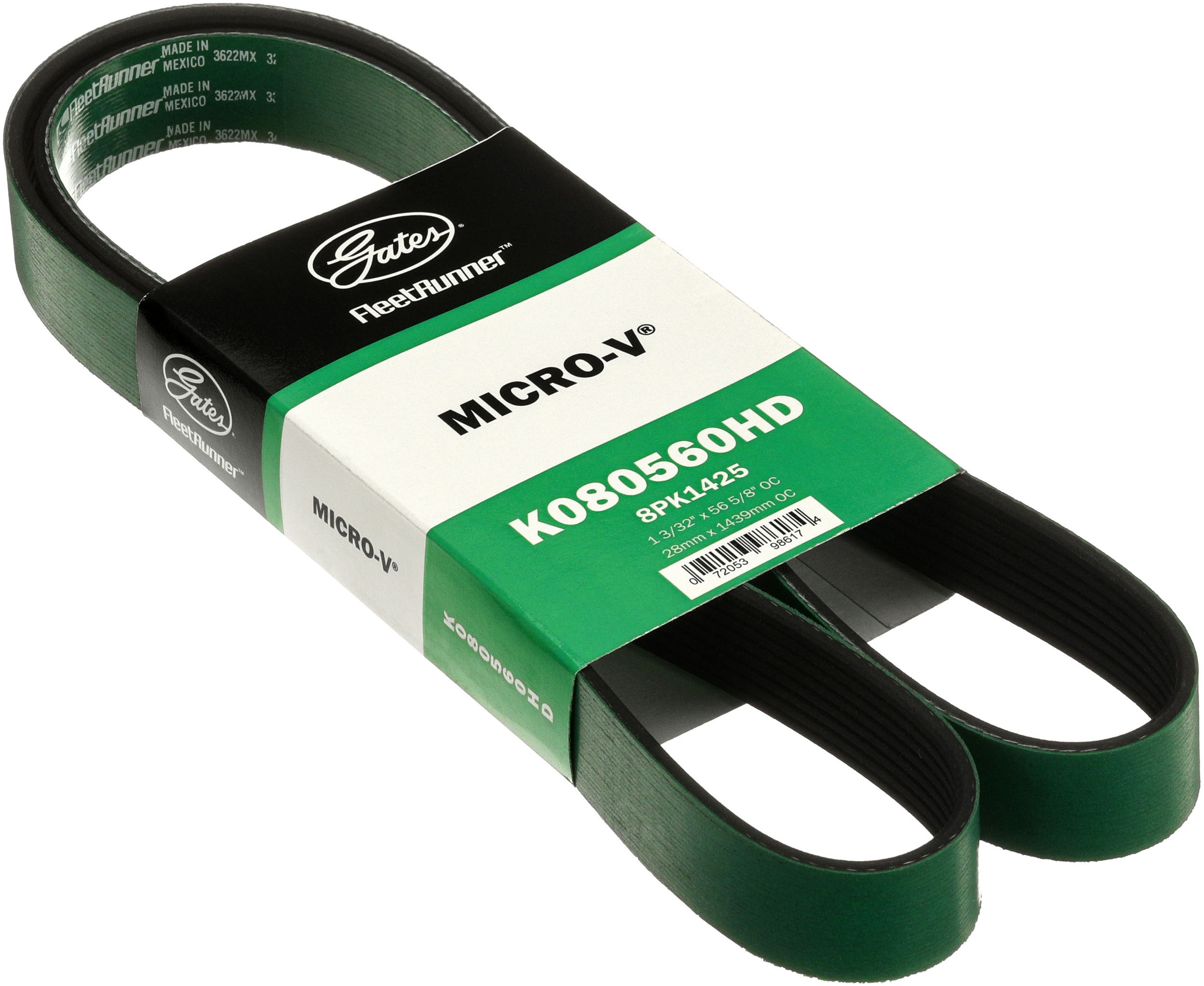 Gates K080560HD FleetRunner Heavy-Duty Micro-V Serpentine Drive Belt