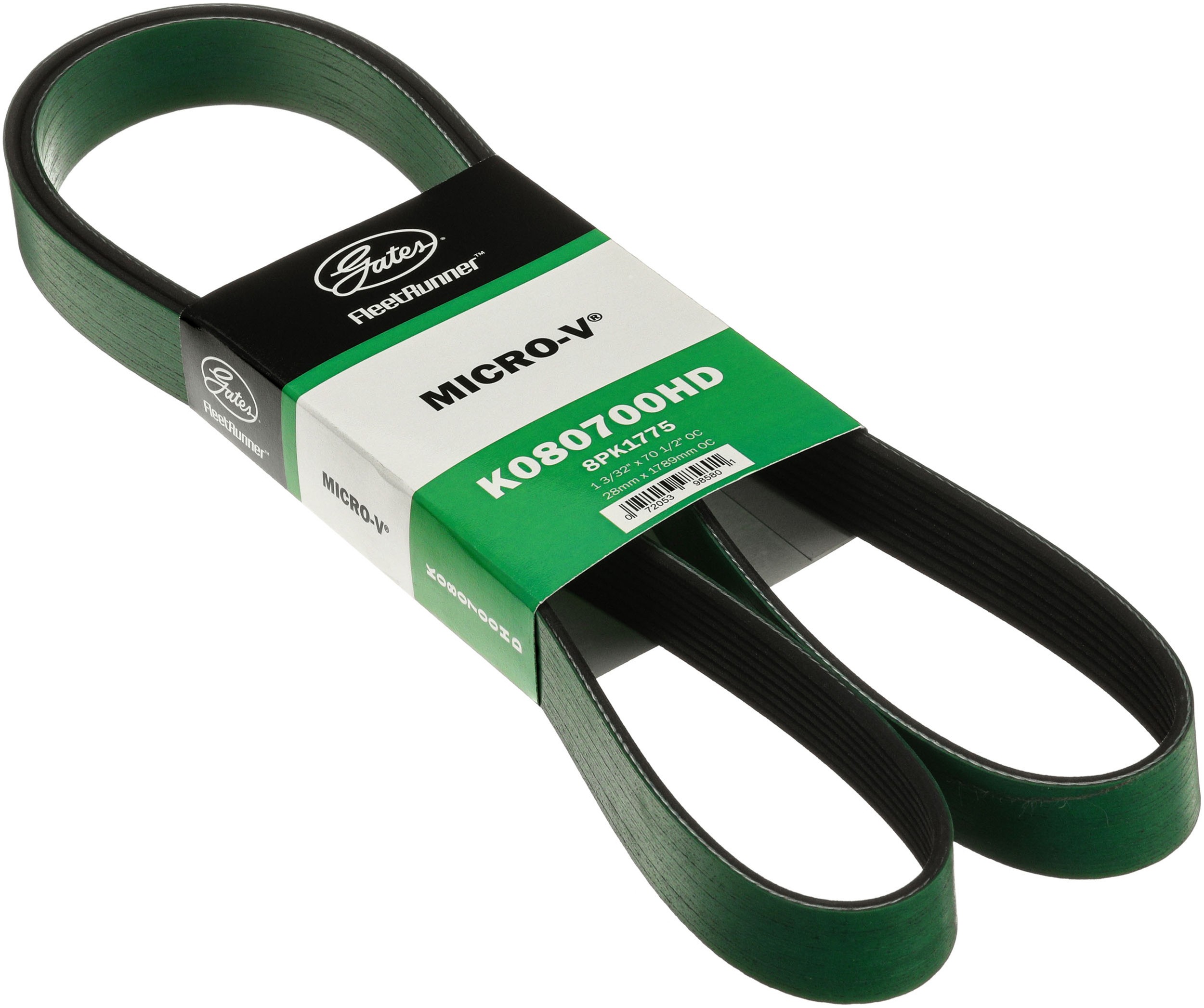 Gates K080700HD FleetRunner Heavy-Duty Micro-V Serpentine Drive Belt