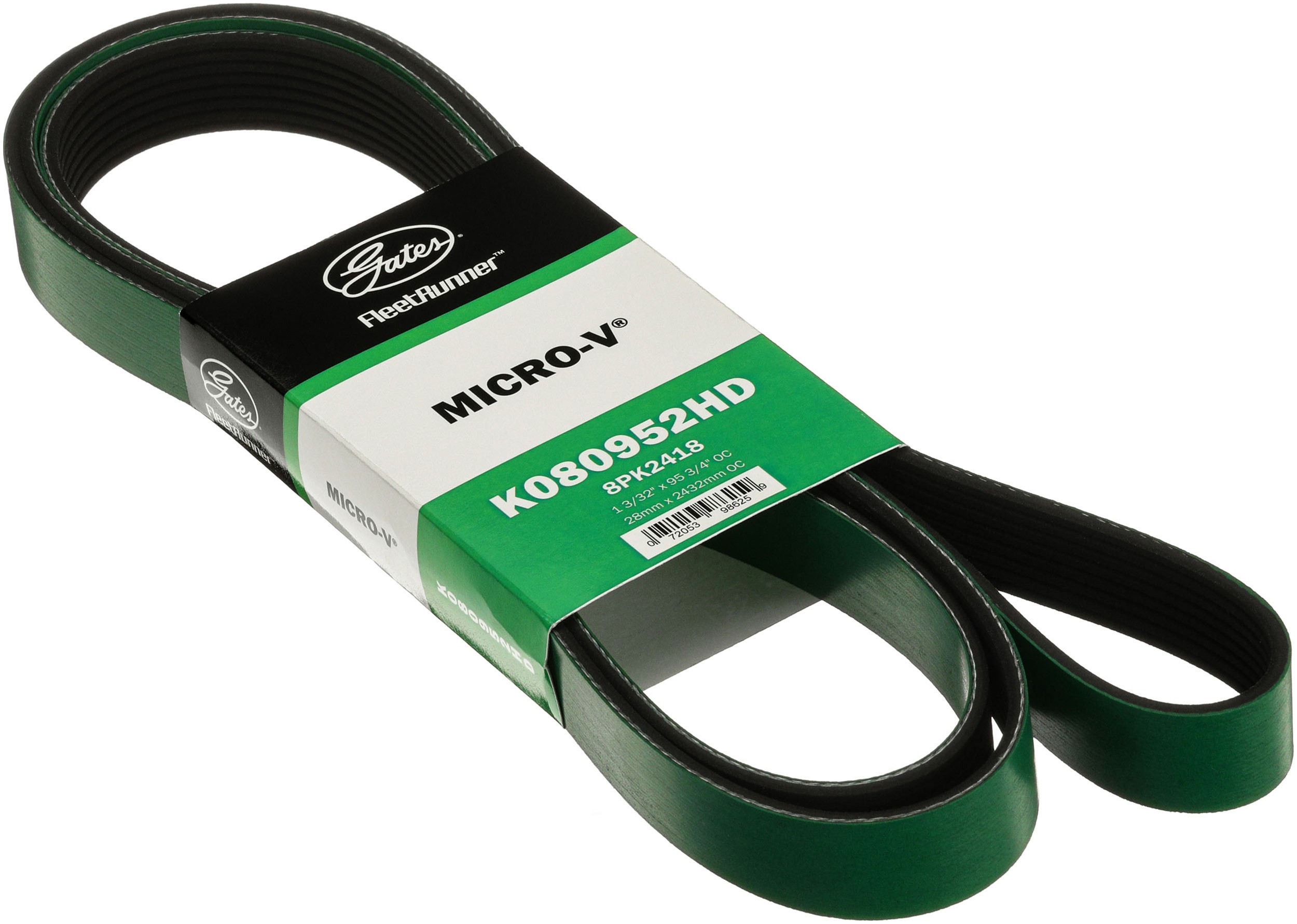Gates K080952HD FleetRunner Heavy-Duty Micro-V Serpentine Drive Belt