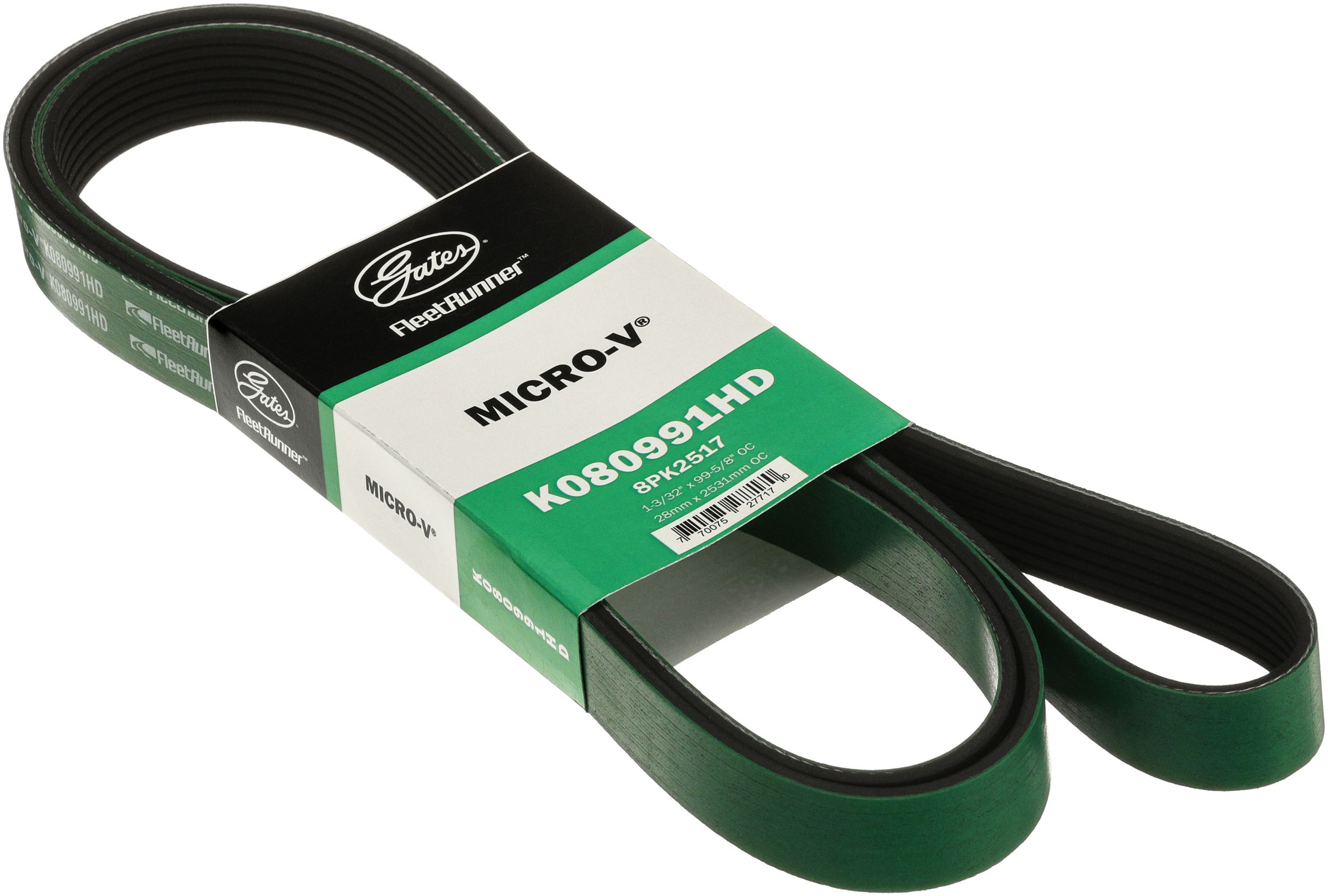 Gates K080991HD FleetRunner Heavy-Duty Micro-V Serpentine Drive Belt