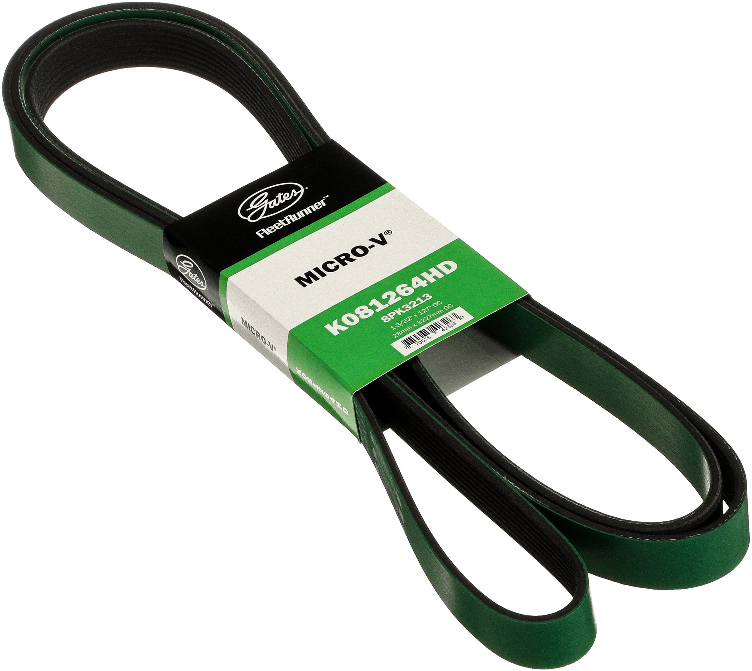 Gates K081264HD FleetRunner Heavy-Duty Micro-V Serpentine Drive Belt