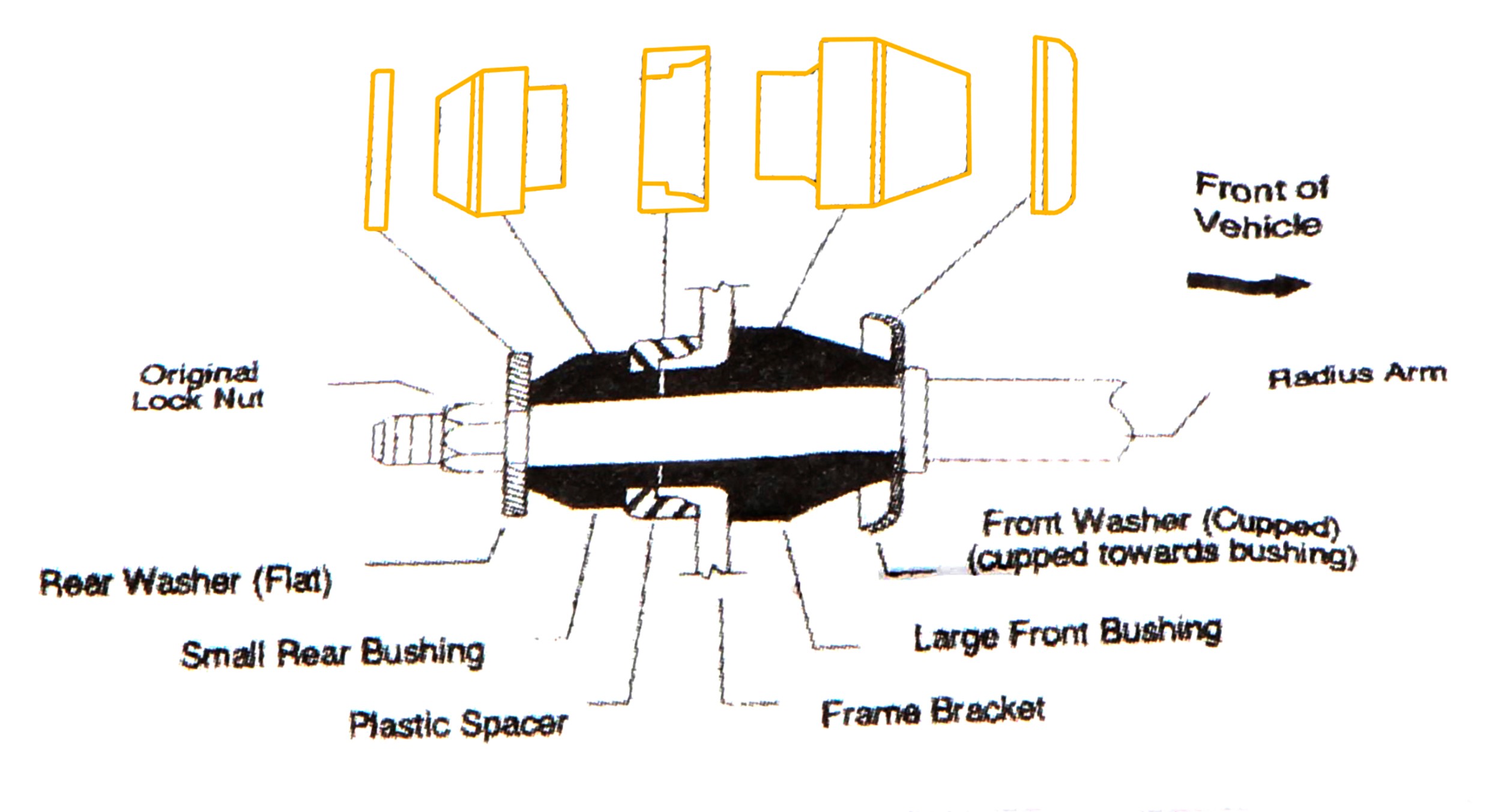 Mevotech MK80007 Radius Arm Bushing Kit - Image 2