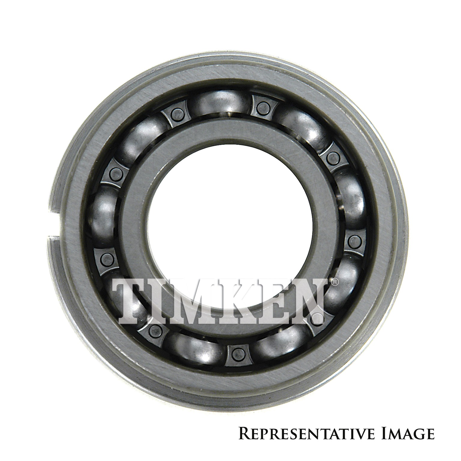 Timken 206L Conrad Deep Groove Single Row Radial Ball Bearing With Snap Ring