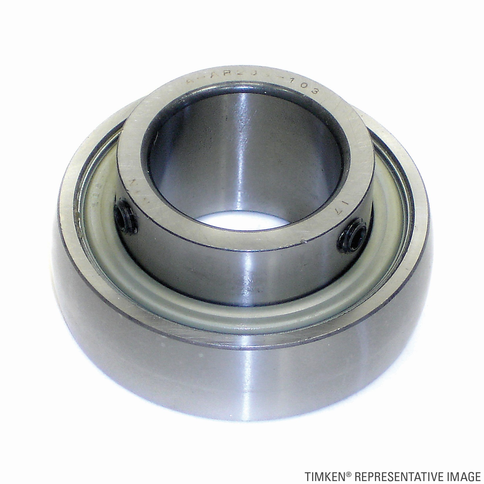 Timken GY1104KRRBSGT Ball Bearing with Spherical OD, 2-Rubber Seals, Set Screw, and Shaft Guard - Image 3