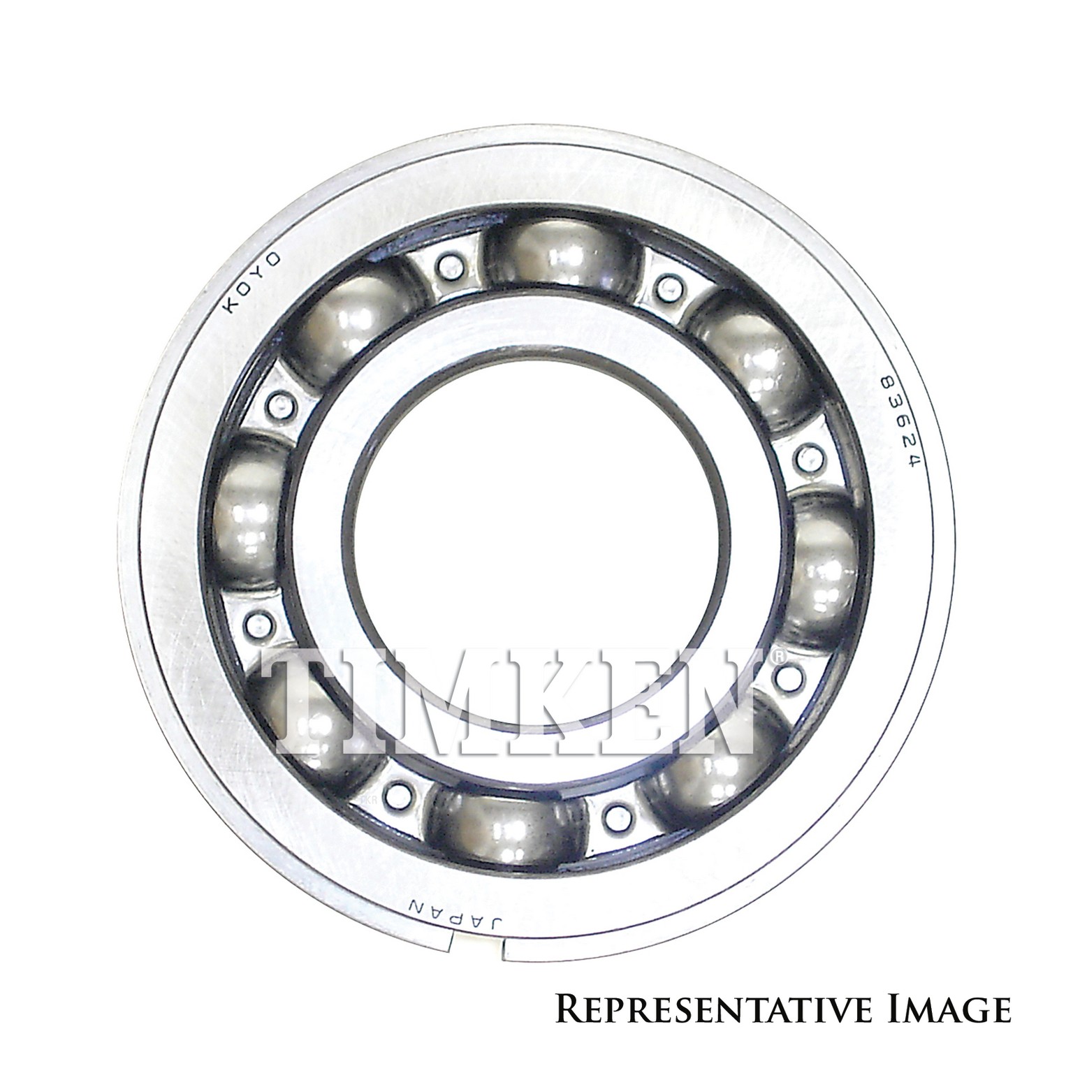 Timken N309L Conrad Deep Groove Single Row Radial Ball Bearing With Snap Ring - Image 3