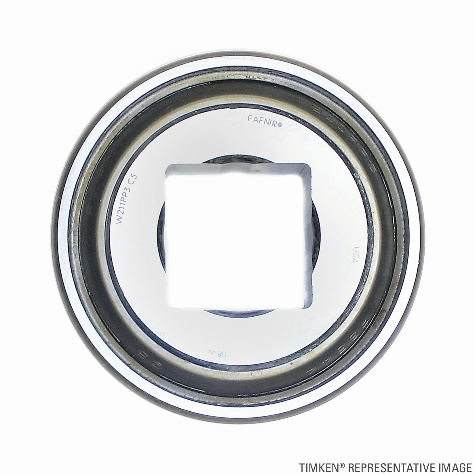 Timken W208PP8 Tri-Ply Shrouded Seals, Cylindrical OD, Square Bore, Non-Relubricatable - Image 2
