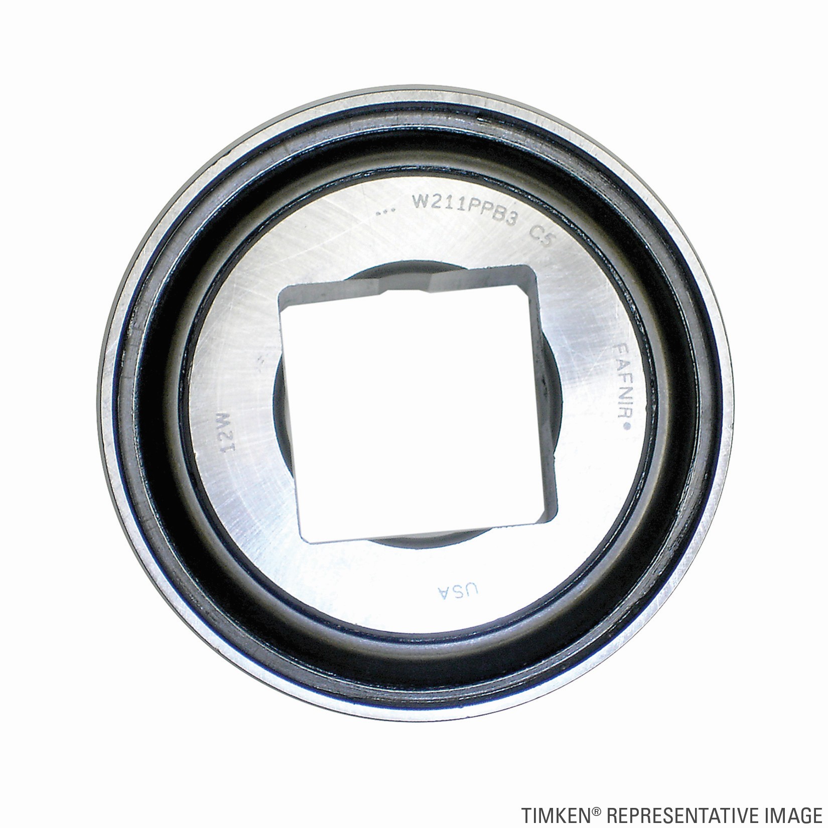 Timken W208PPB5 Tri-Ply Shrouded Seals, Spherical OD, Square Bore, Non-Relubricatable - Image 3