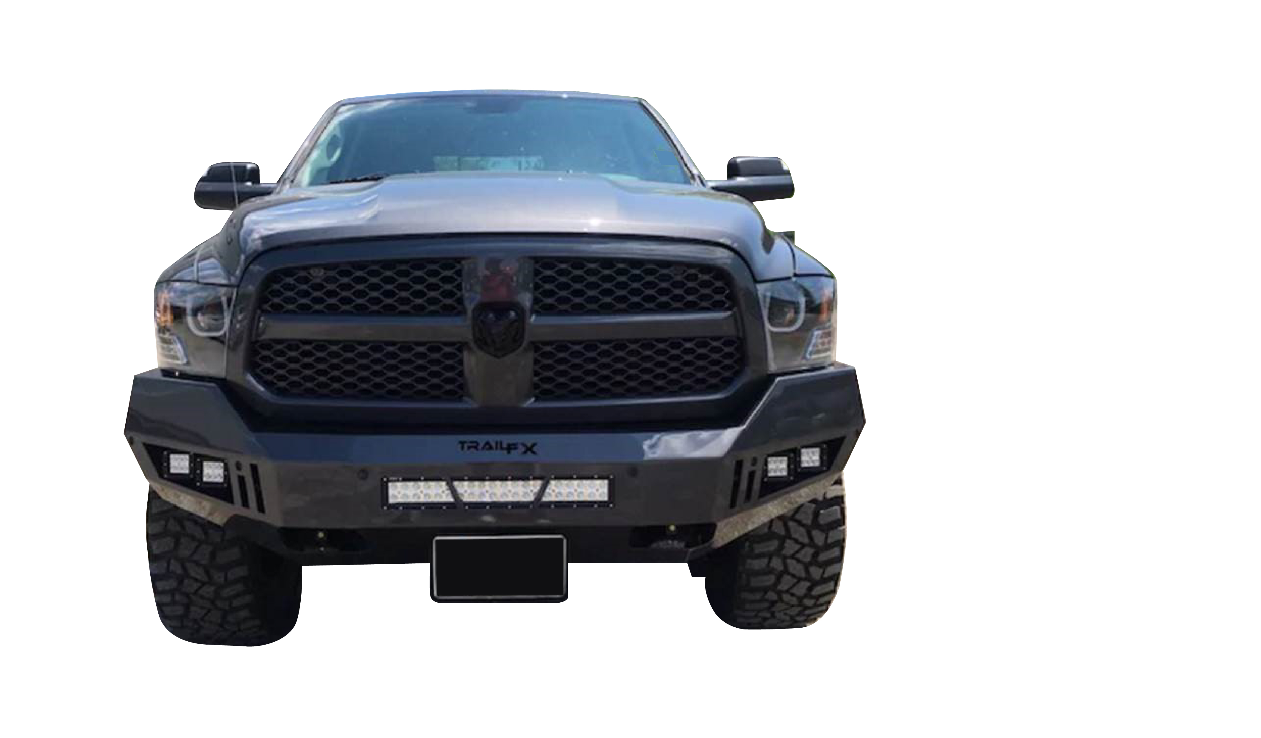 TrailFX FLDB006TI 1 Pc Direct Fit W/O Grille Guard W/O WIn Mnt W/O D-Ring Black Titn Pwd Ctd Steel
