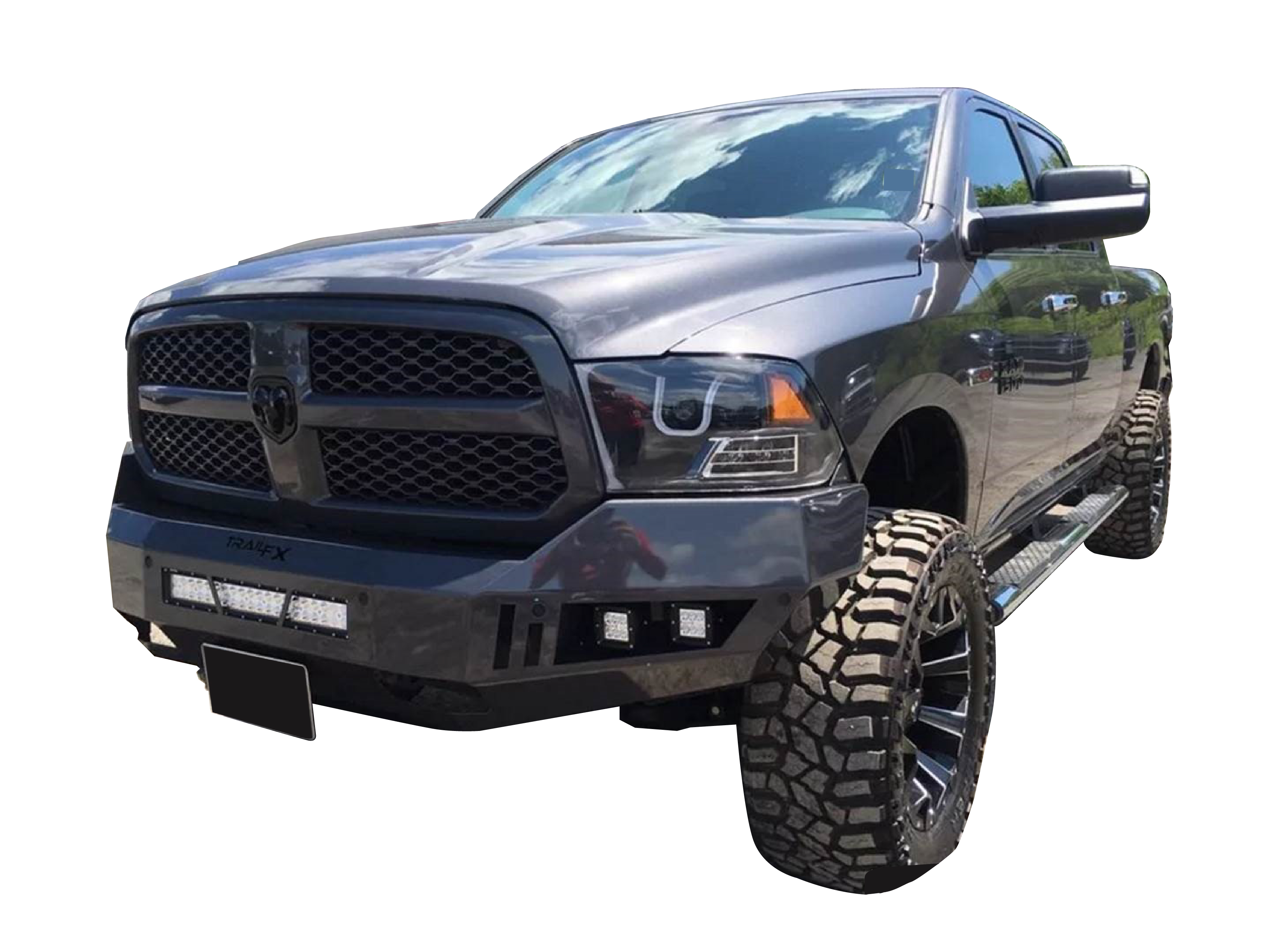 TrailFX FLDB006TI 1 Pc Direct Fit W/O Grille Guard W/O WIn Mnt W/O D-Ring Black Titn Pwd Ctd Steel - Image 2