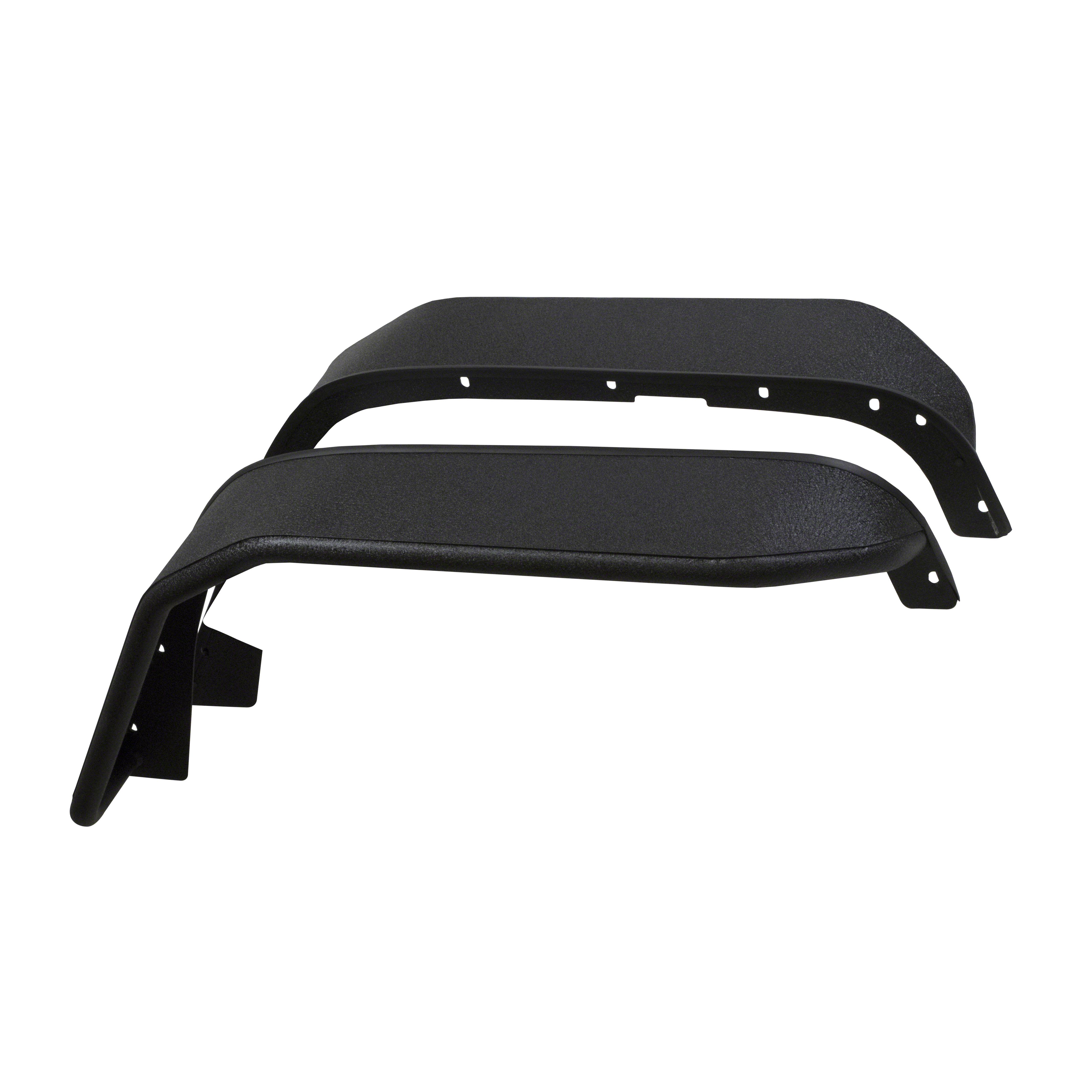 TrailFX J052FF 7.5 Inch Tire Coverage Textured Pwdr Ctd Black 1.5 Inch Steel Tubing Set Of 2