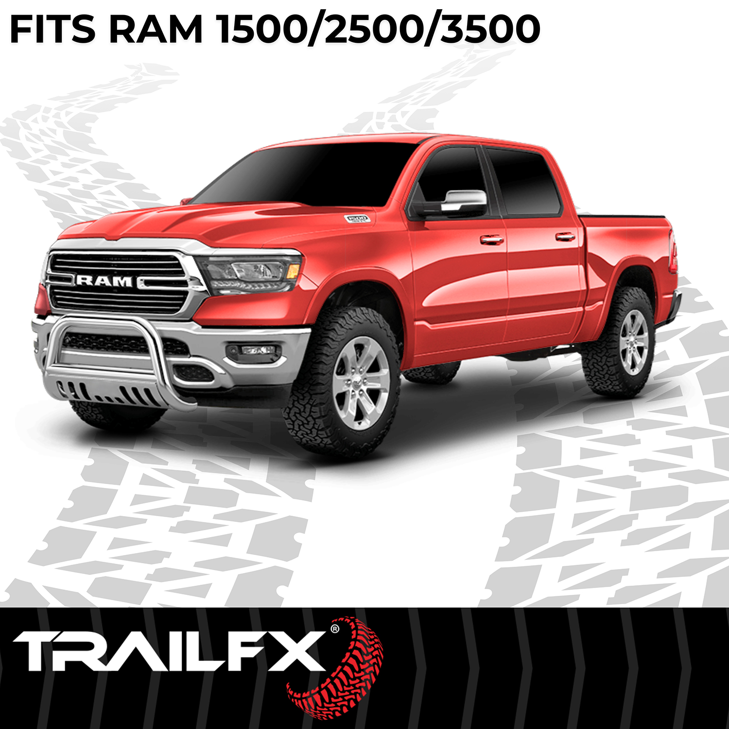 TrailFX 8923342 Pol Stain Steel 3 In Dia W/Skid Plat Opt Light 6 In Max Light/20 In Max Lite Bar - Image 7
