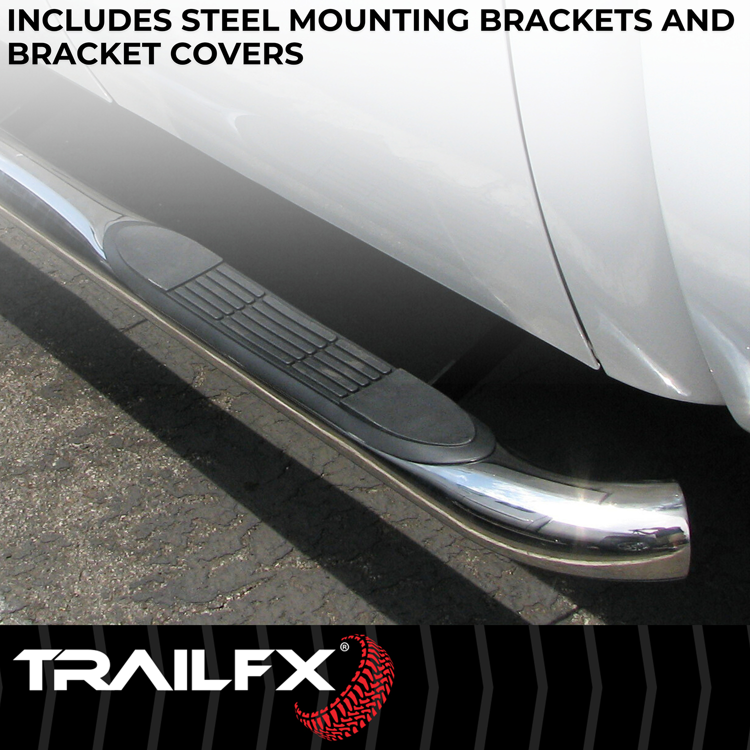 TrailFX A0029S 3 Inch Round Bent Pol Stainless Steel Without End Caps Frame Body Mount Bolts - Image 7
