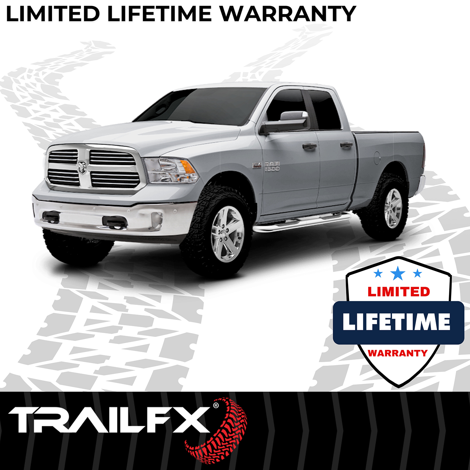 TrailFX A0029S 3 Inch Round Bent Pol Stainless Steel Without End Caps Frame Body Mount Bolts - Image 3