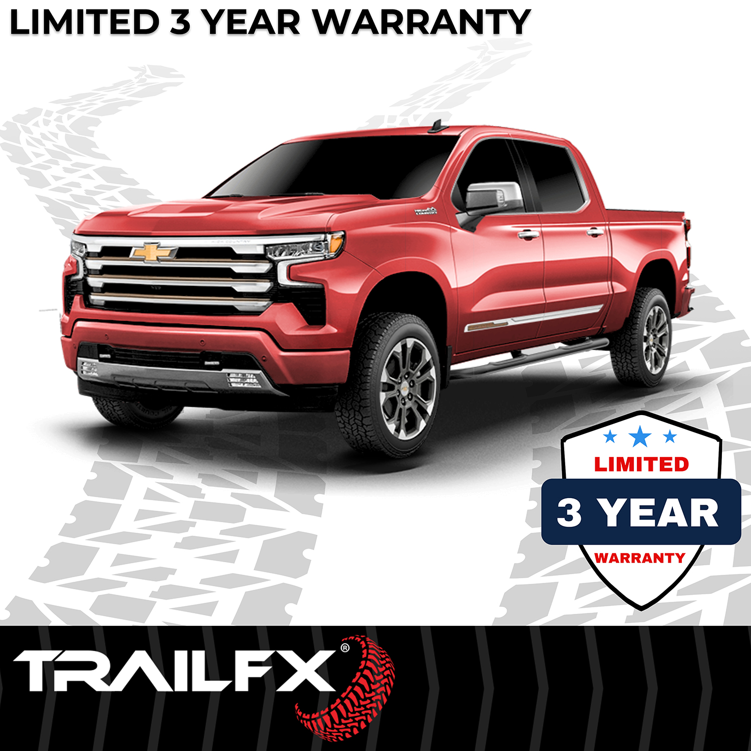TrailFX A0034B 3 Inch Round Bent Powder Coated Black Steel Without End Caps Rocker Panel Mount - Image 4