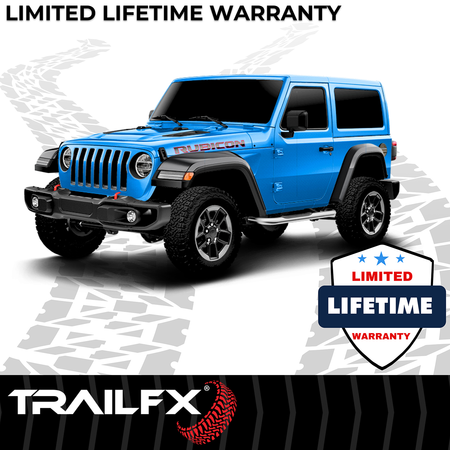 TrailFX A0055S With Step Pads 3 In Round Bent 90 Degree Pol Stainless Steel Without End Caps Ro - Image 2