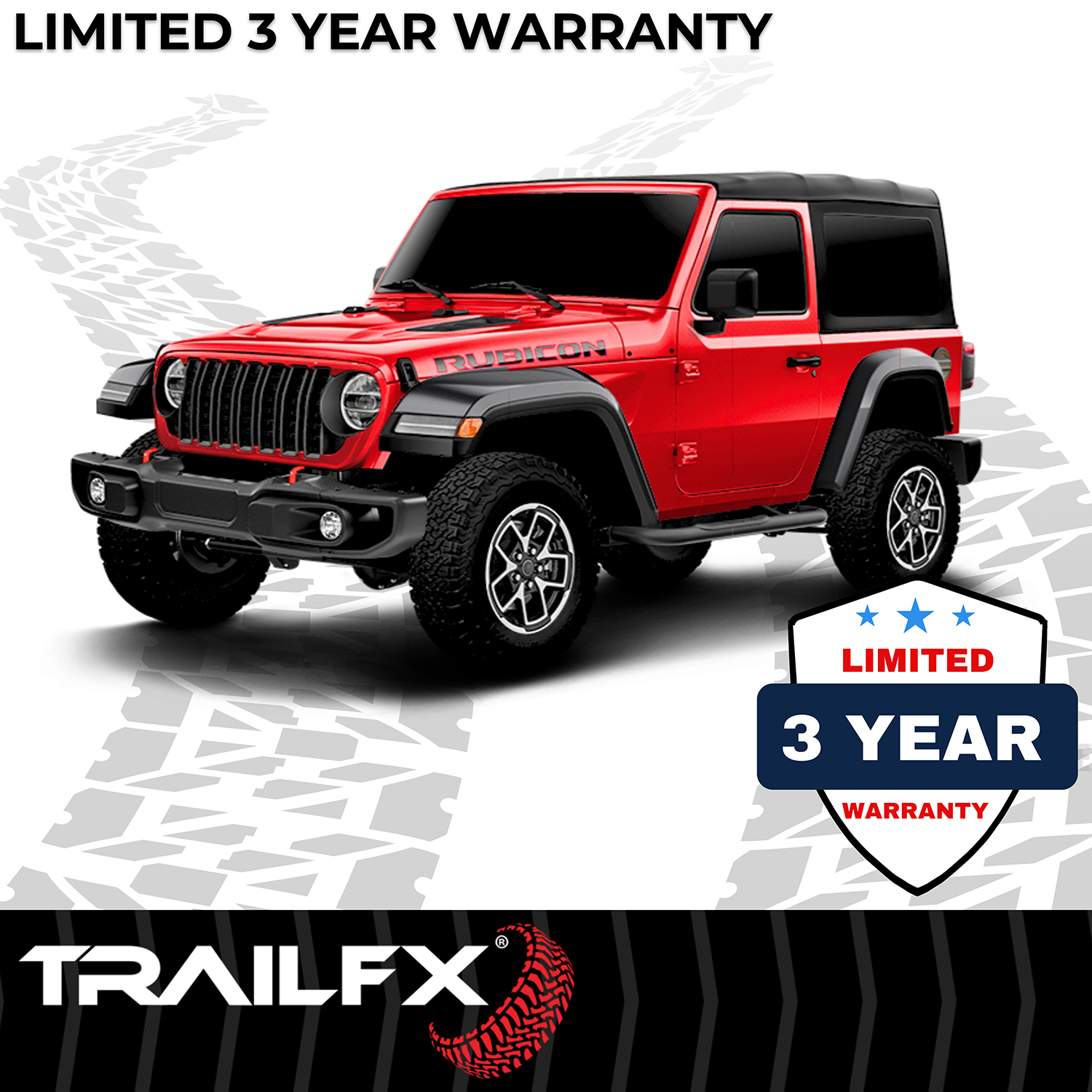 TrailFX A0056T With Step Pads 3 In Round Bent 90 Degree Powder Coated Black Steel Without End C - Image 6