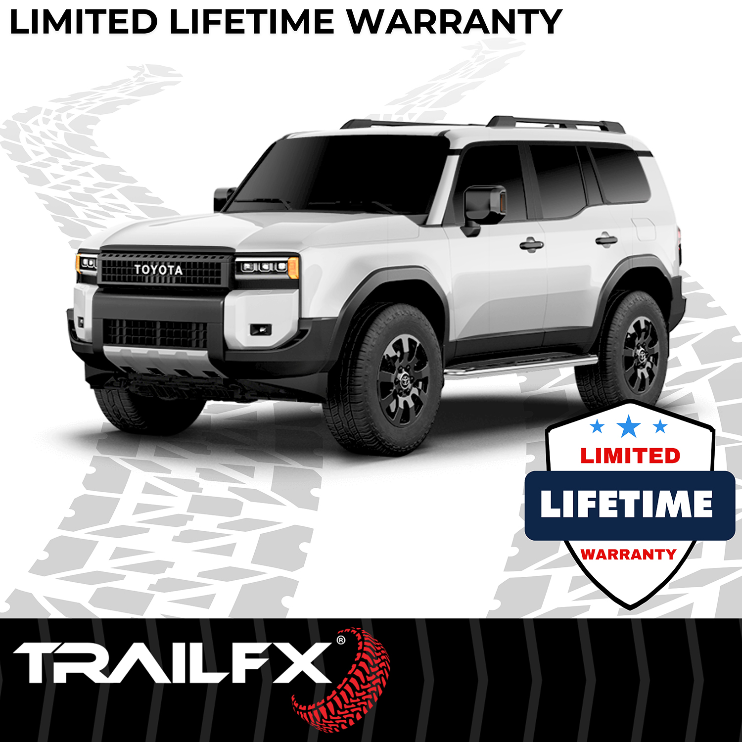 TrailFX A0070S 3 Inch Round Bent, Rocker Panel Mount - Image 4