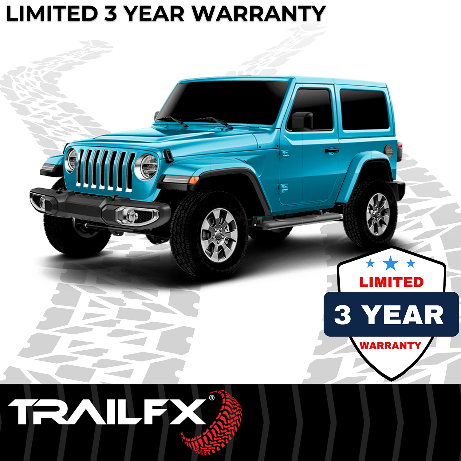 TrailFX A1511B 4 Inch Oval Straight Powder Coated Black Mild Steel Rocker Panel Mount - Image 8