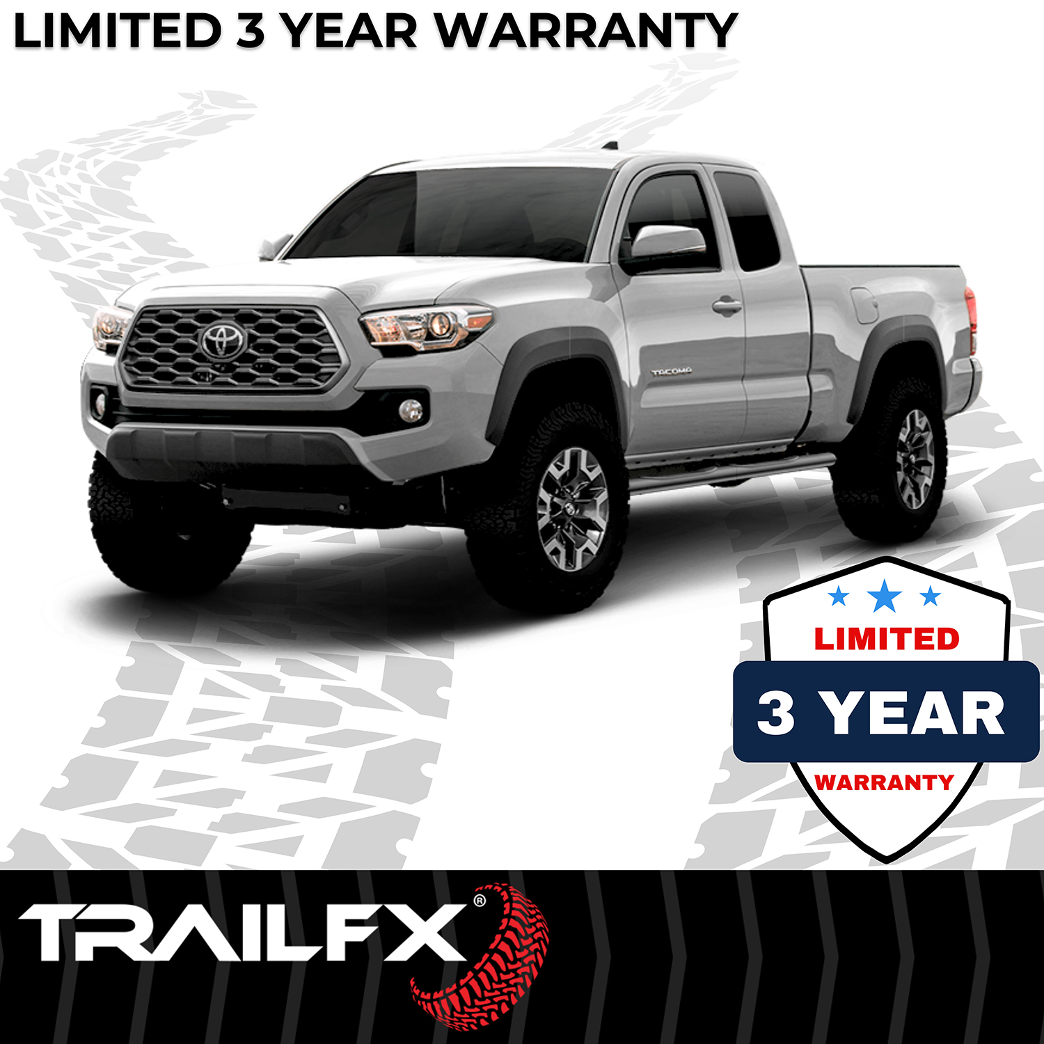 TrailFX A1512B 4 Inch Oval Straight Powder Coated Black Mild Steel Rocker Panel Mount - Image 7