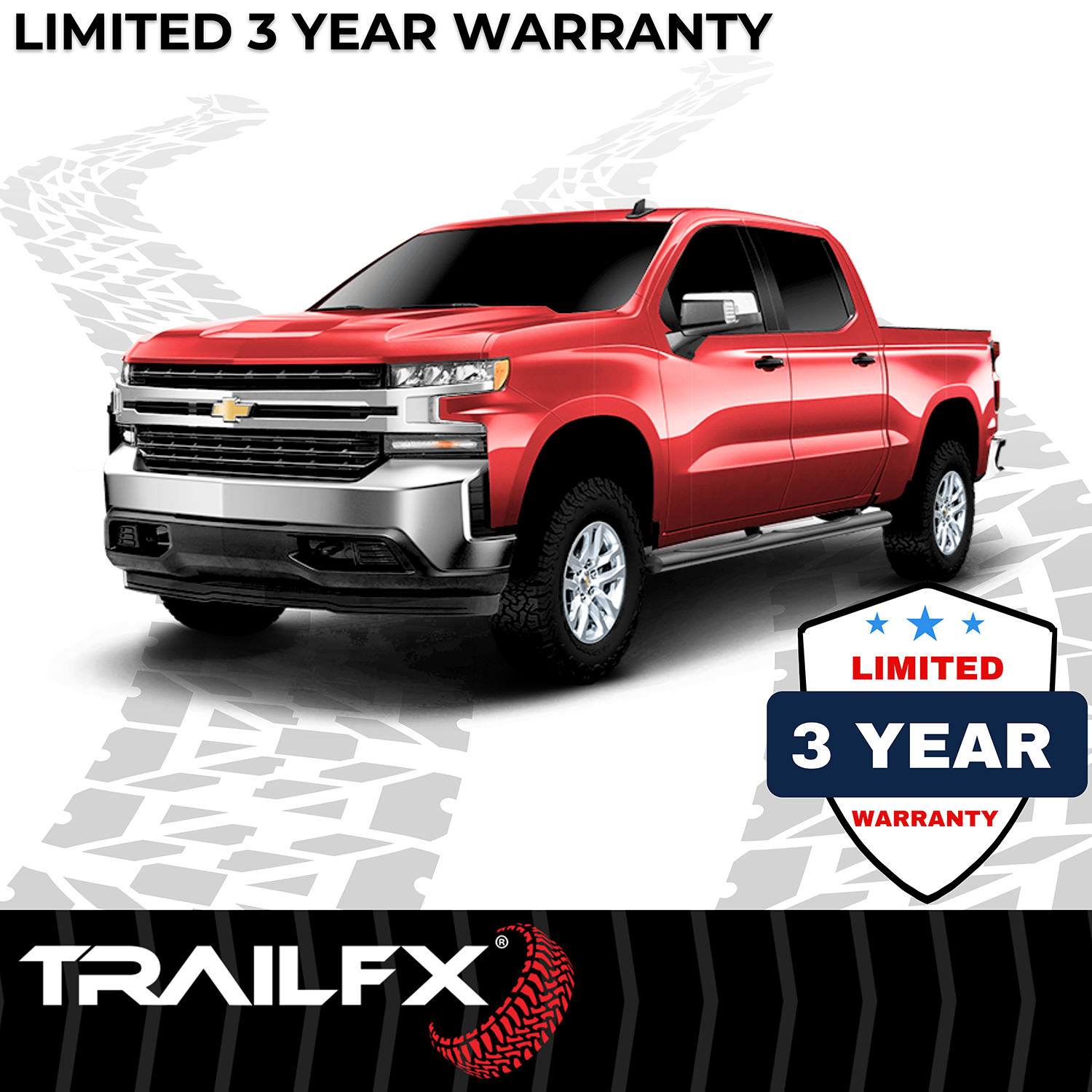 TrailFX A1529B 4 Inch Oval Straight Powder Coated Black Mild Steel Rocker Panel Mount - Image 6