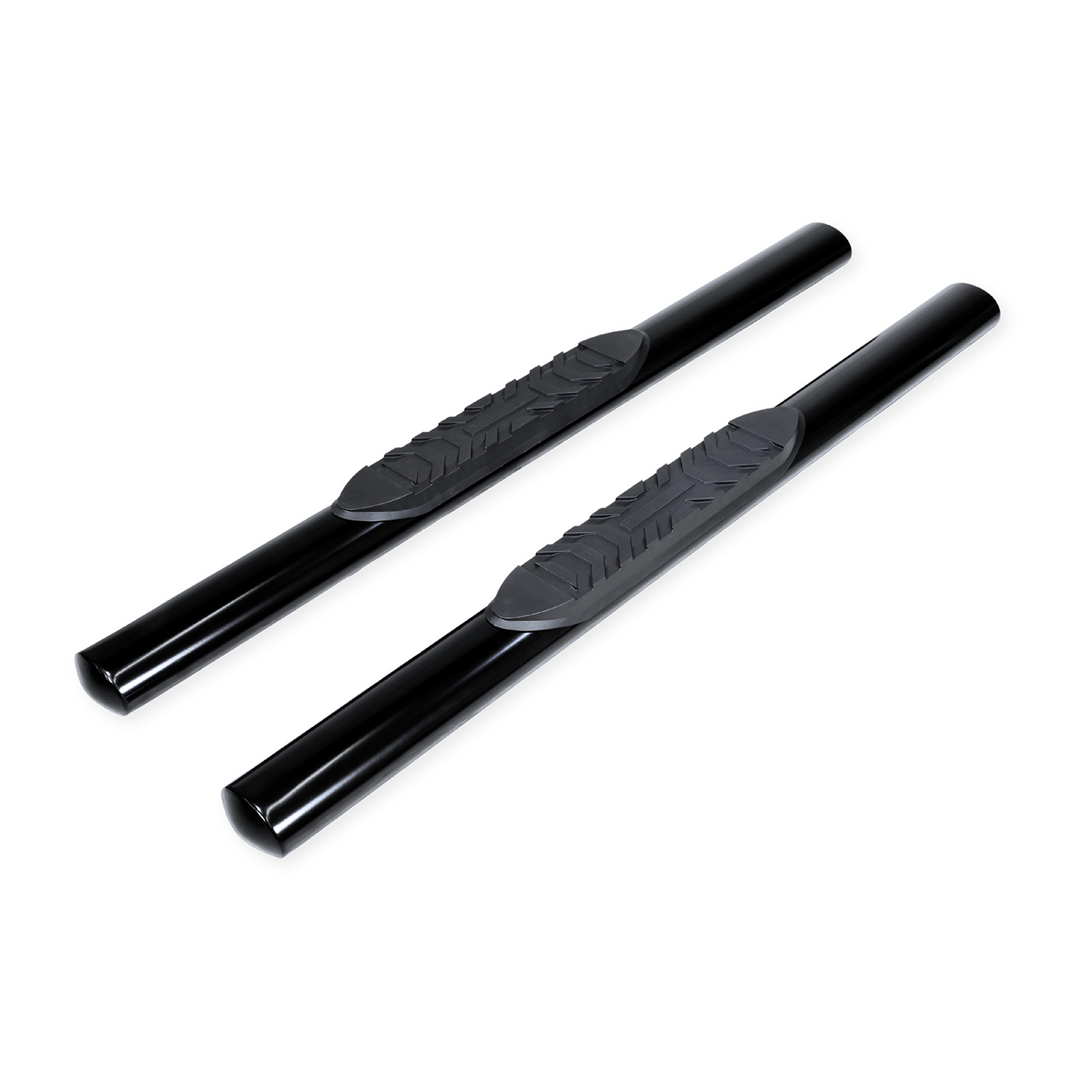 TrailFX A1530B 4 Inch Oval Straight Powder Coated Black Mild Steel Rocker Panel Mount - Image 3