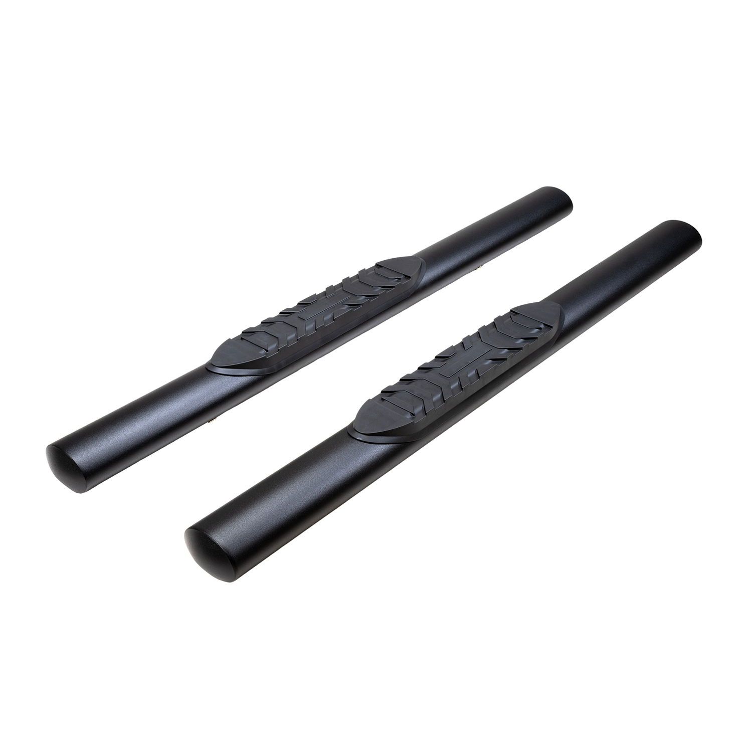 TrailFX A1546T With Step Pads 4 In Oval Straight Powder Coated Black Mild Steel With Welded End - Image 2