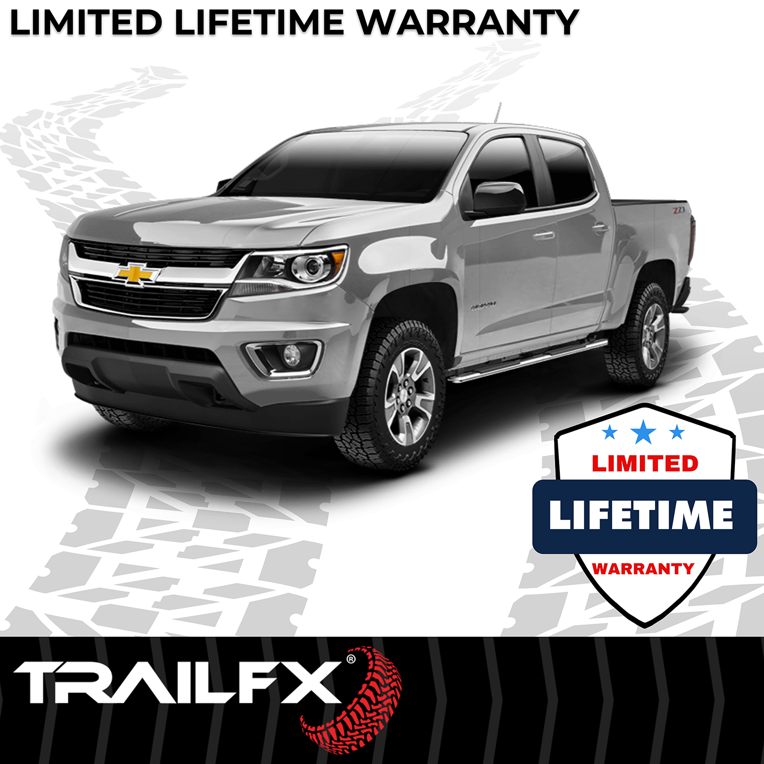 TrailFX A4009S 4 Inch Trapezoid Straight Pol Stainless Steel Plastic End Caps - Image 8