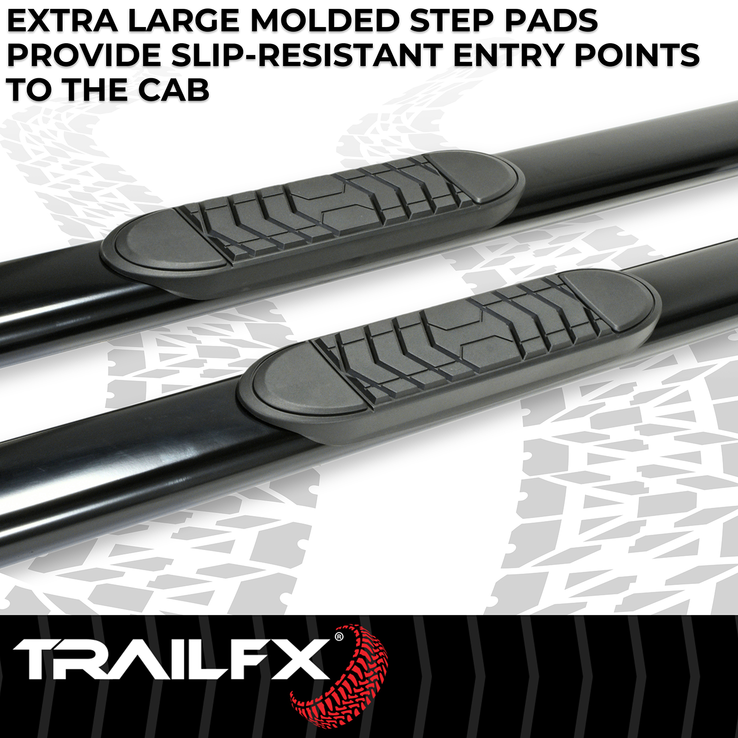 TrailFX A7001B 5 Inch Oval Straight Powder Coated Black Steel Frame Body Mount Bolts - Image 4